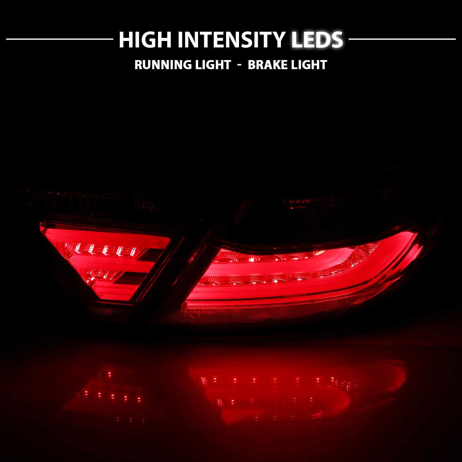 TOYOTA CAMRY 15-17 4D LED TAIL LIGHTS RED/CLEAR (4 PCS)