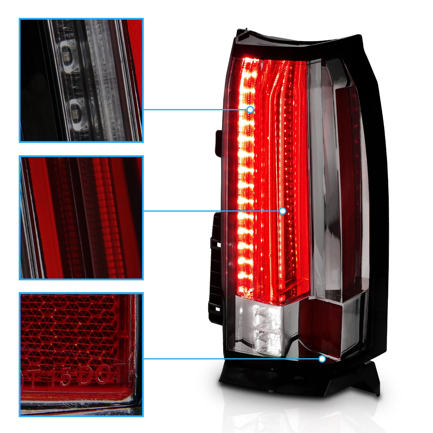 CHEVY TAHOE/SUBURBAN 15-17 LED TAIL LIGHTS SMOKE