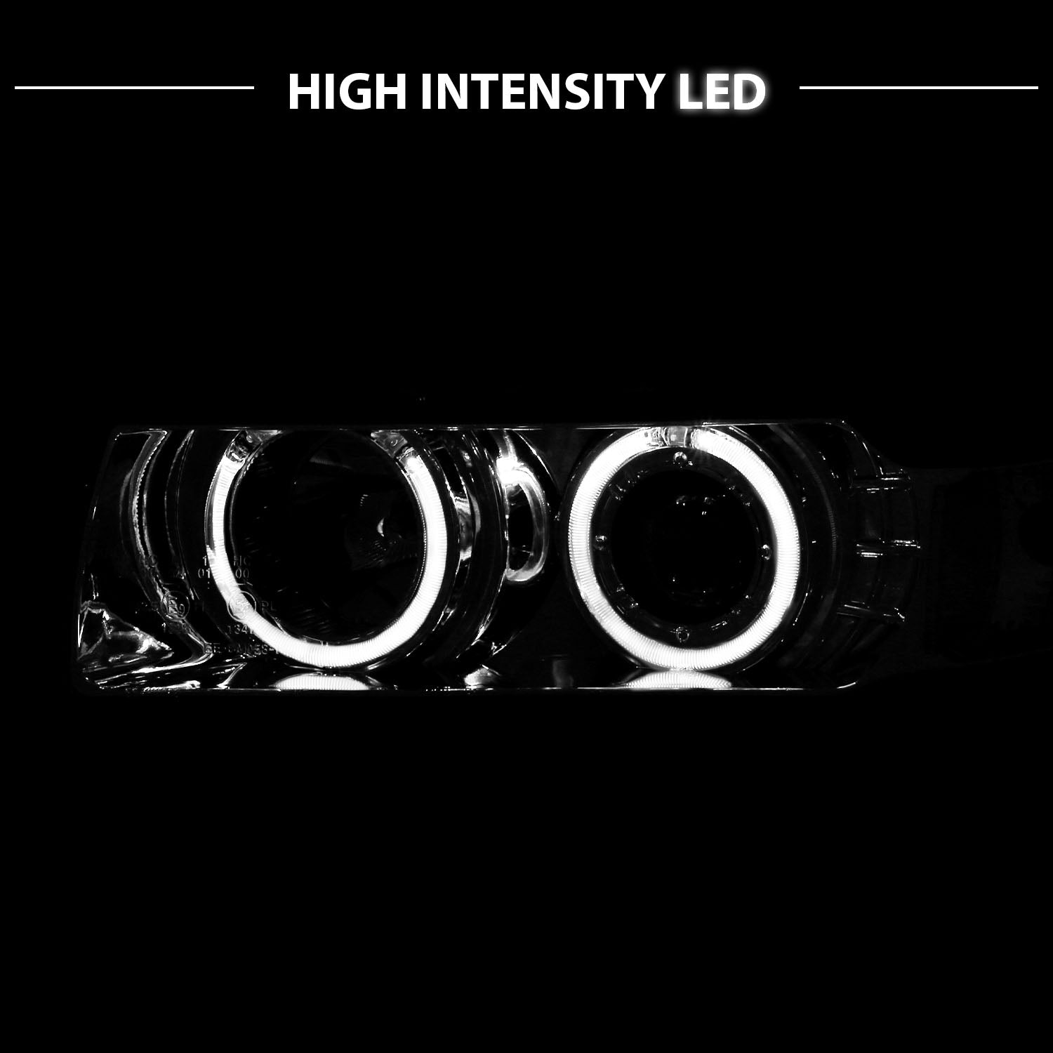 BMW 3 SERIES E36 92-98 4DR 1PC PROJECTOR HEADLIGHTS G2 HALO CHROME CLEAR AMBER