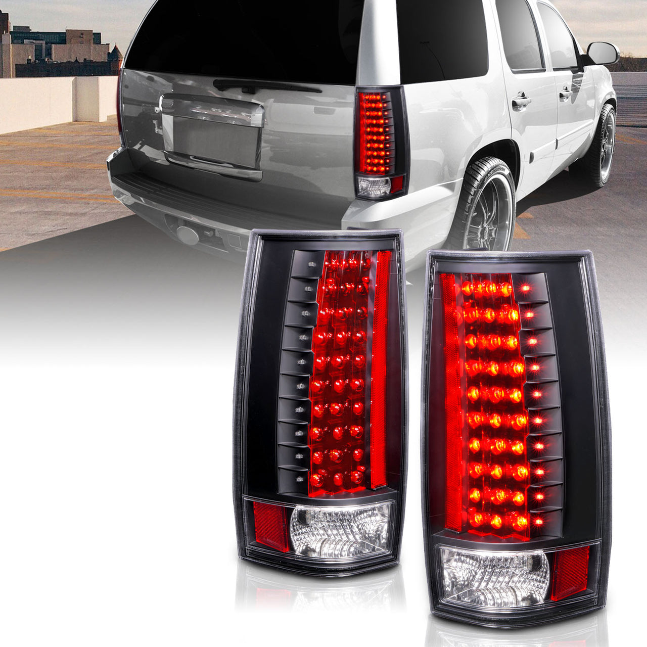CHEVY TAHOE/SUBURBAN 07-UP LED G3 TAIL LIGHTS BLACK