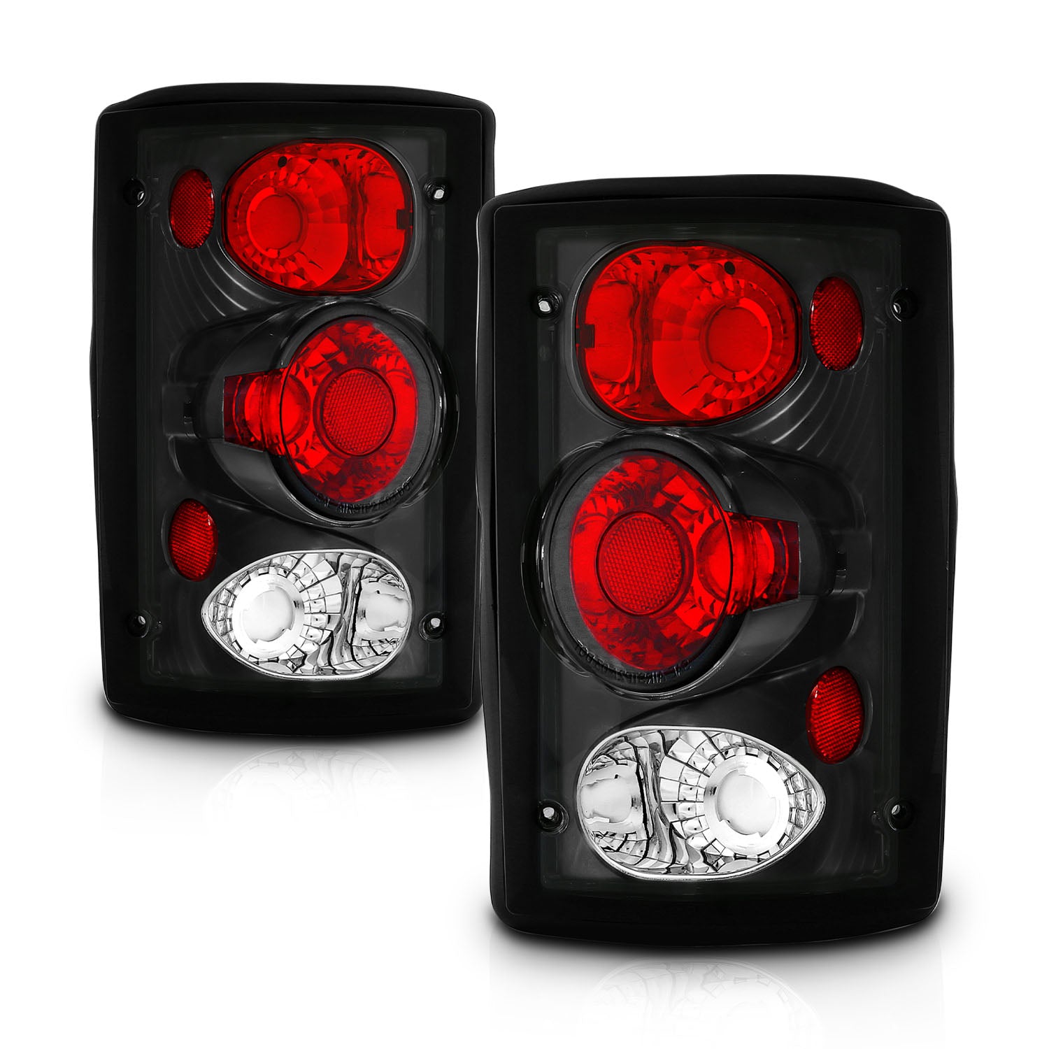 FORD EXCURSION 00-05/ECONOLINE VAN 95-03 TAIL LIGHTS BLACK