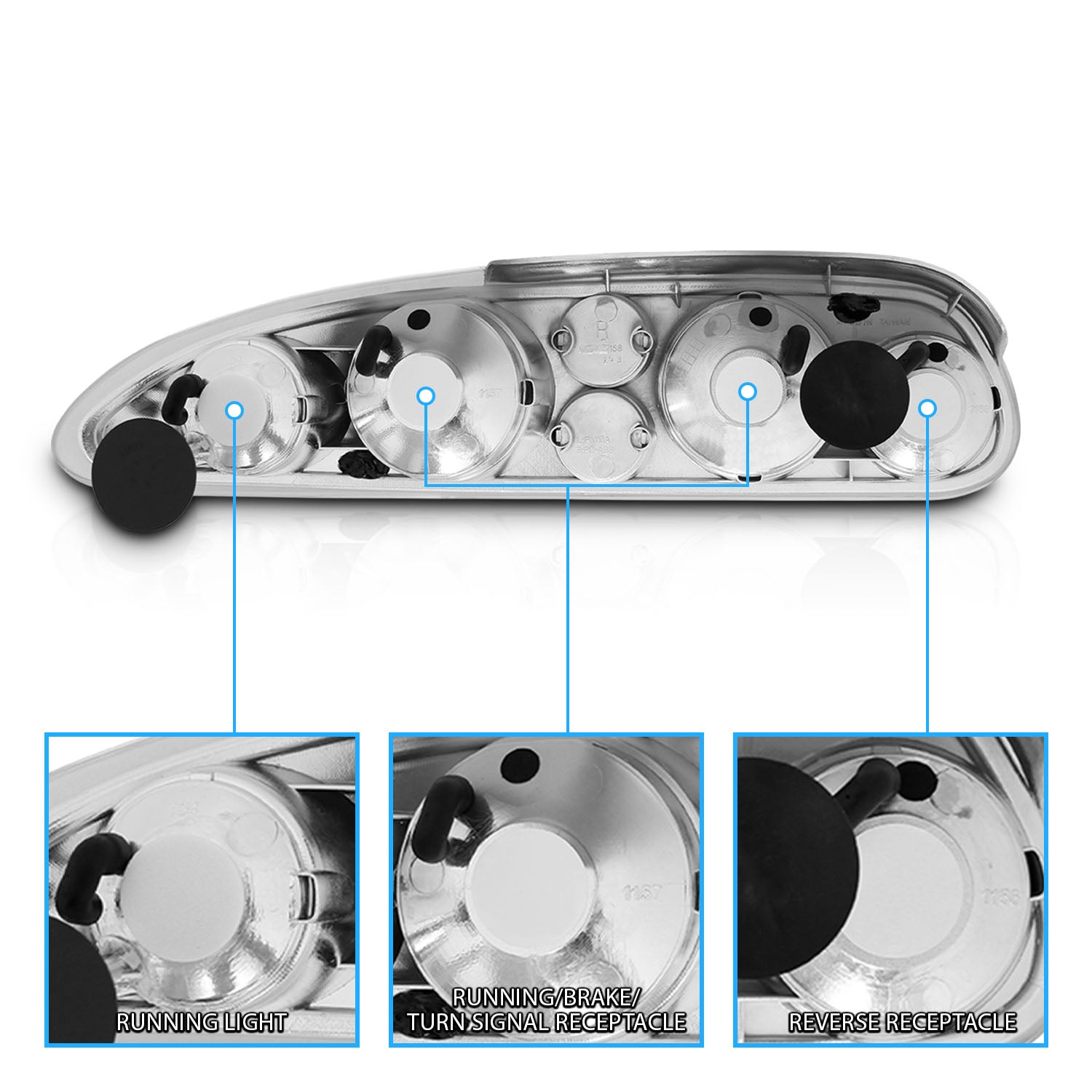 CHEVY CAMARO 93-01 TAIL LIGHTS CHROME