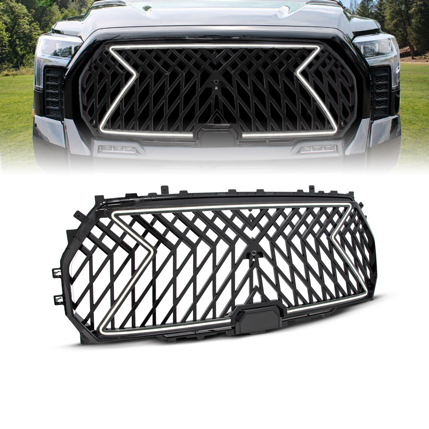 TOYOTA TUNDRA 22-23 GRILLE LIGHTS BLACK (LIGHT BAR) (INITIATION FEATURE)
