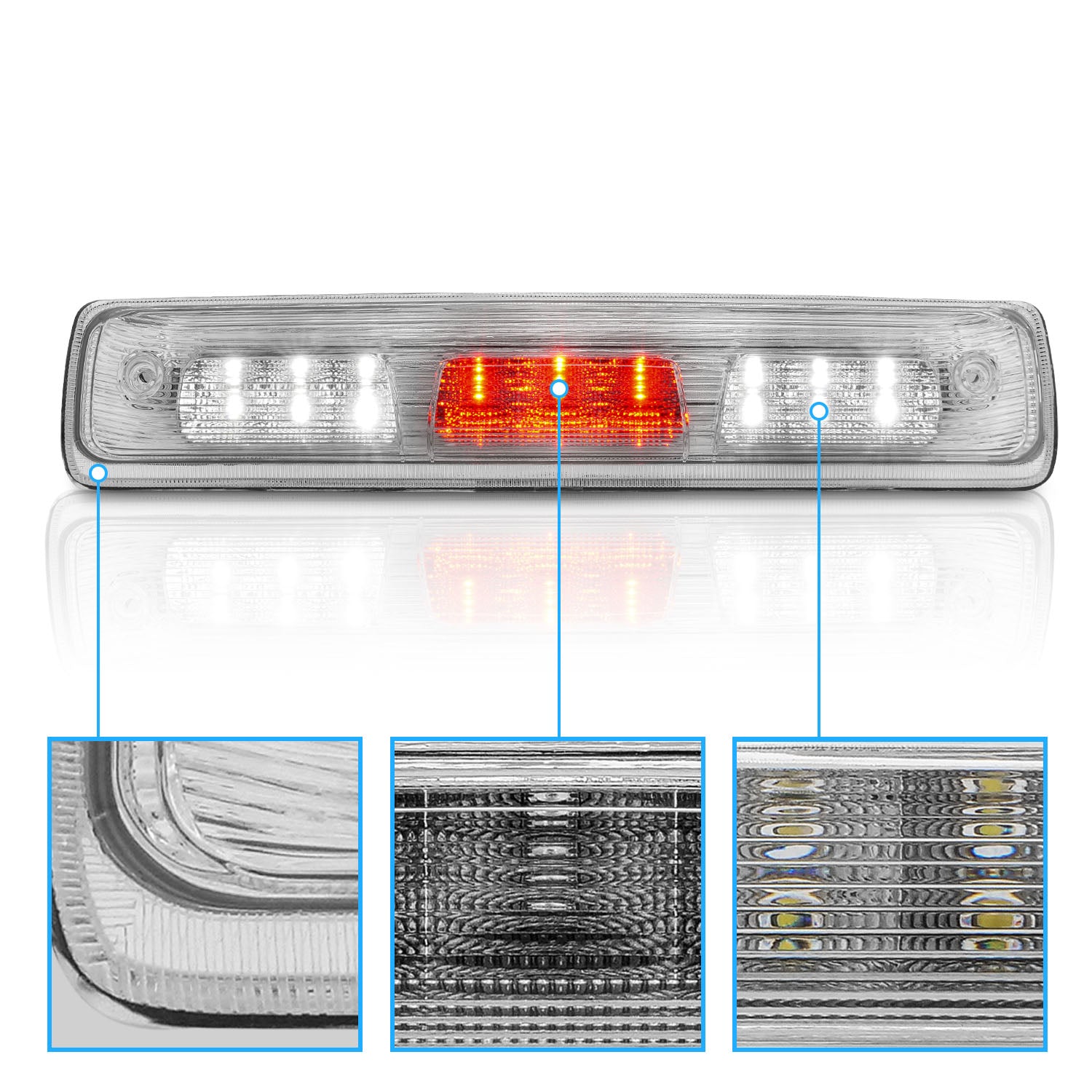 CHEVY COLORADO 2015 LED 3RD BRAKE LIGHT ALL CHROME