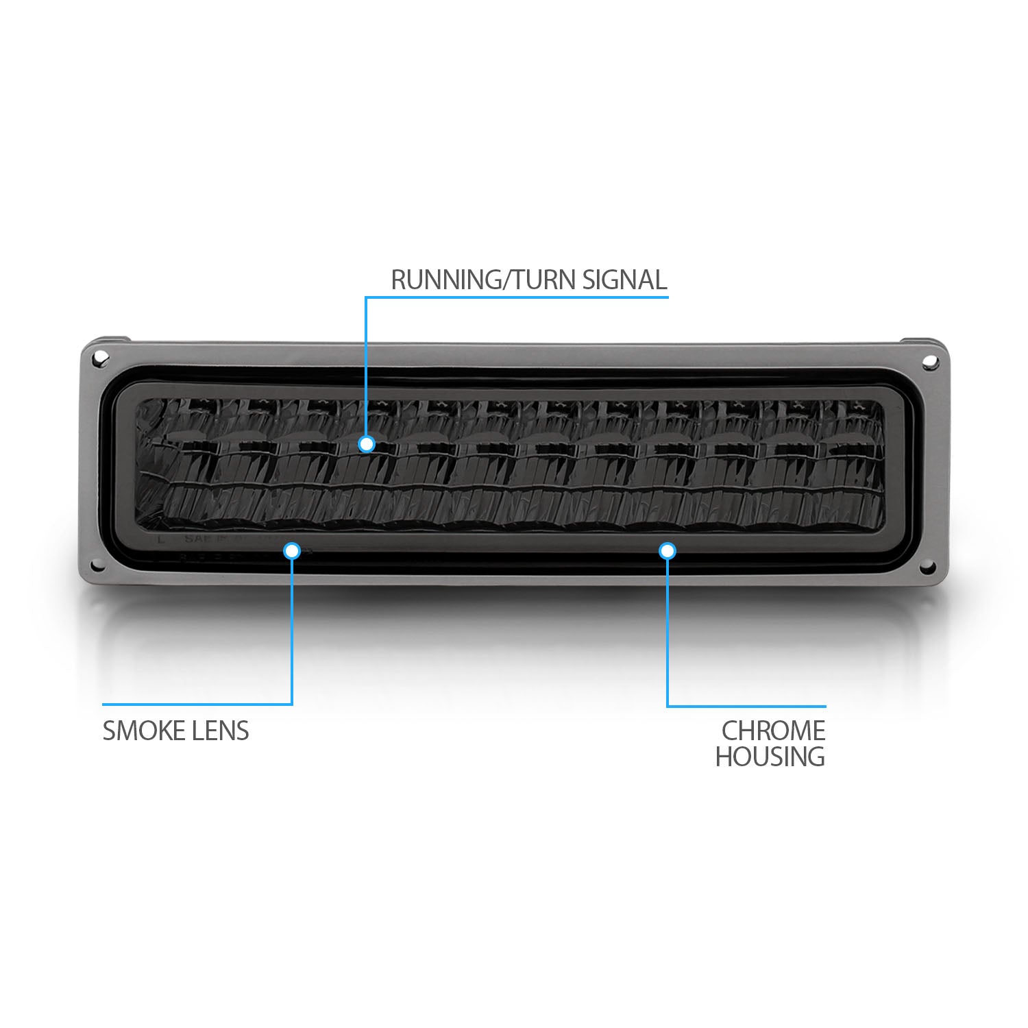 CHEVY FULLSIZE/BLAZER/SUBURBAN/SIERRA/YUKON 88-98 PARKING LED LIGHTS SMOKE