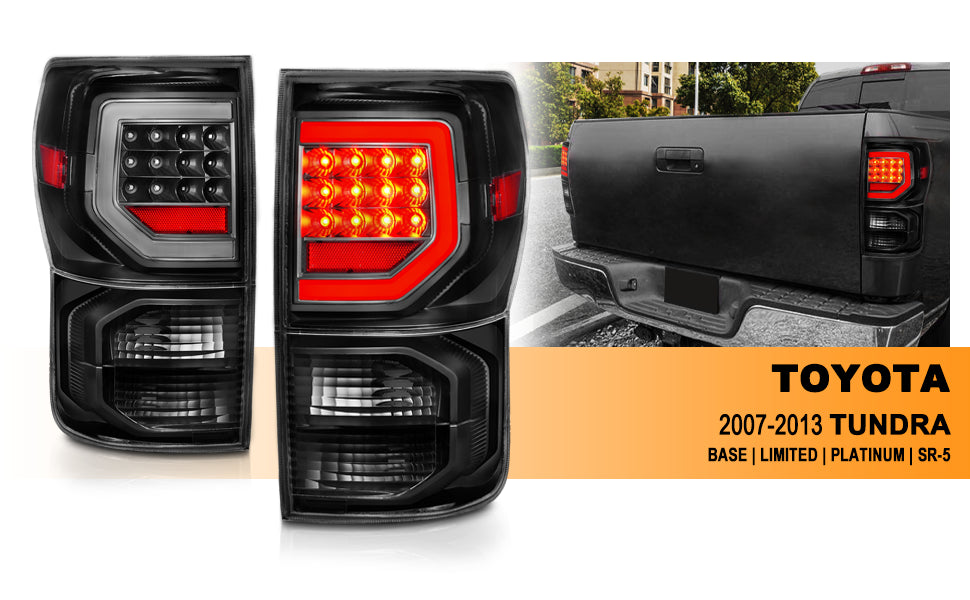 TOYOTA TUNDRA 07-11 FULL LED T.L BLACK HOUSING CLEAR LENS G2 (W/ C LIGHT BARS)