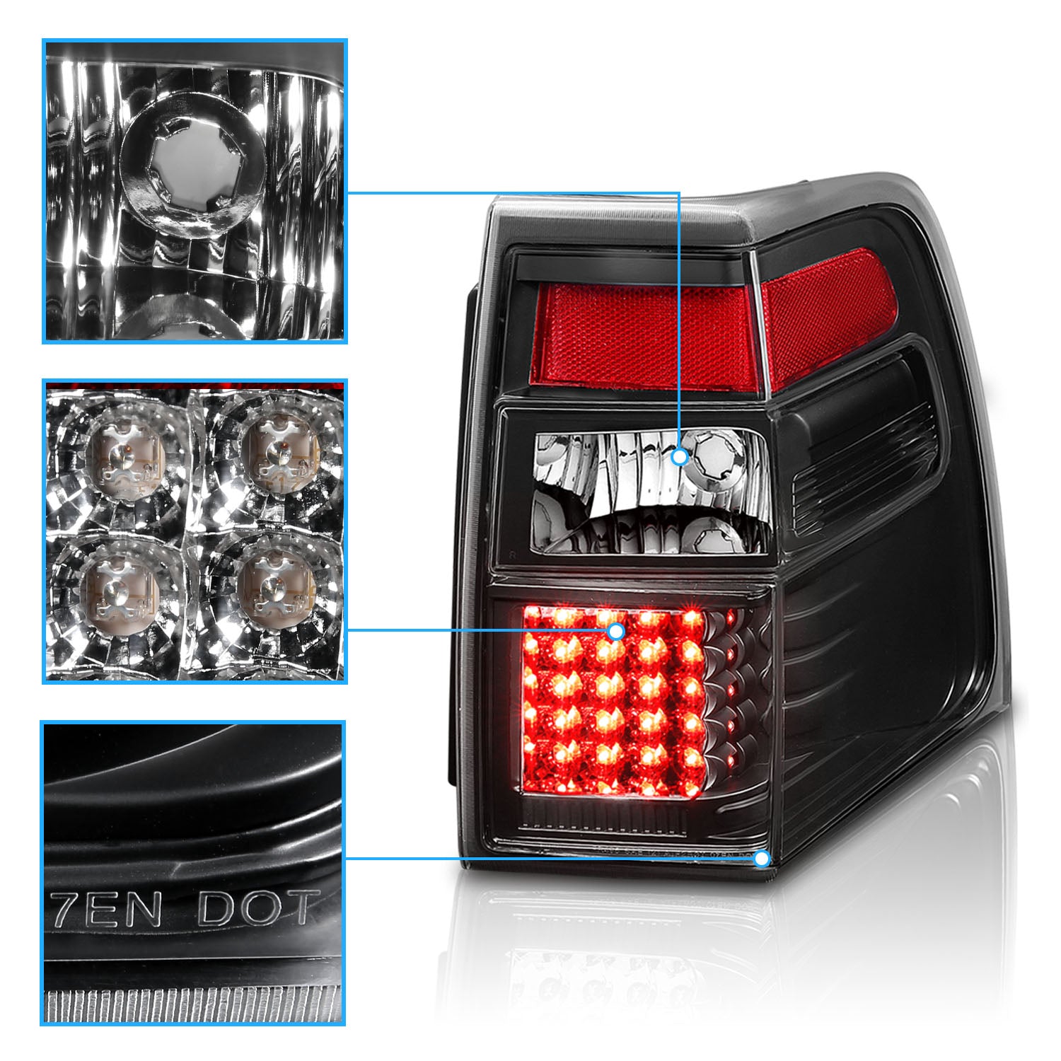 FORD EXPEDITION 07-UP LED TAIL LIGHTS BLACK