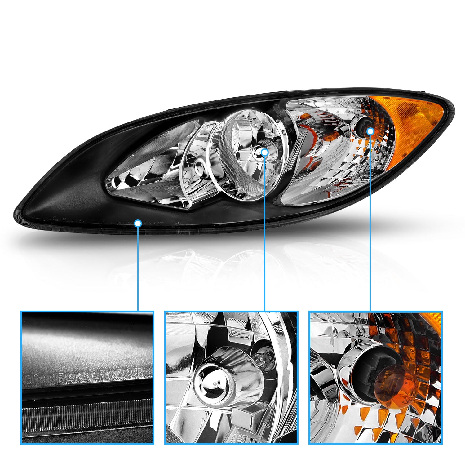 INTERNATIONAL PROSTAR 08-16  H.L BLACK AMBER (OE STYLE)