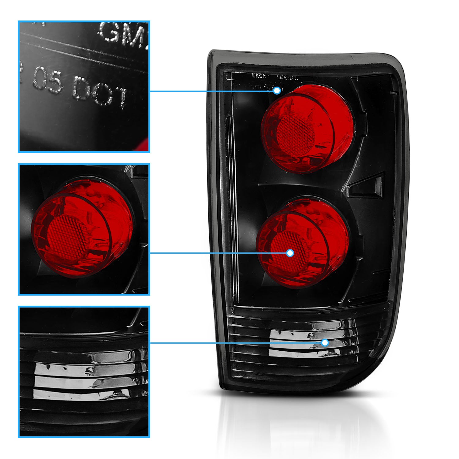 CHEVY BLAZER 95-00 TAIL LIGHTS DARK SMOKE