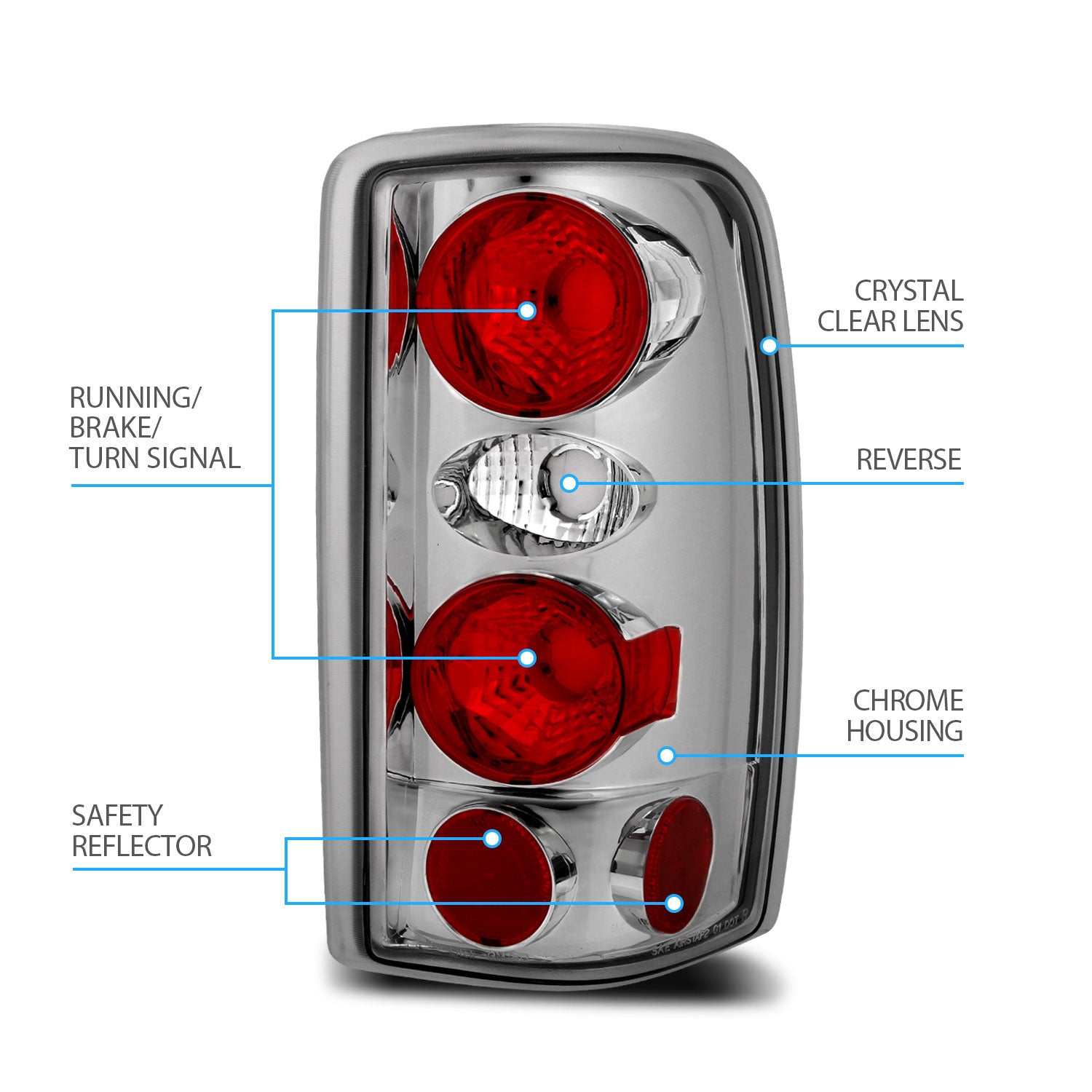 CHEVY SUBURBAN/TAHOE 00-06 TAIL LIGHTS CHROME