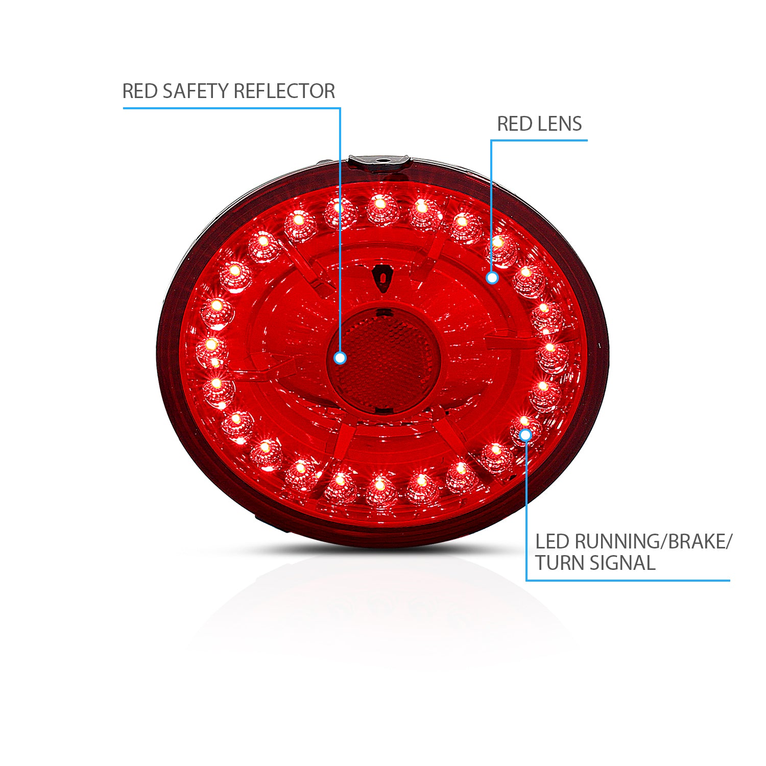 CHEVY CORVETTE 05-07/CORVETTE Z06 06-07 LED TAIL LIGHTS ALL RED
