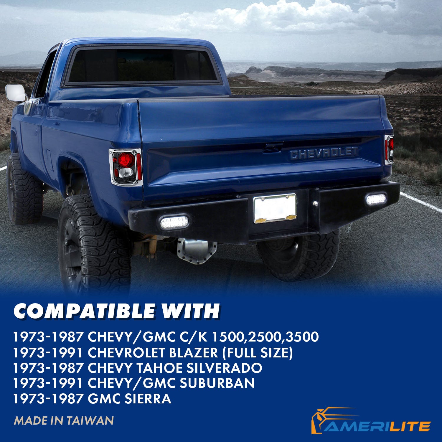 CHEVY FULLSIZE 73-87 TAIL LIGHTS CARBON