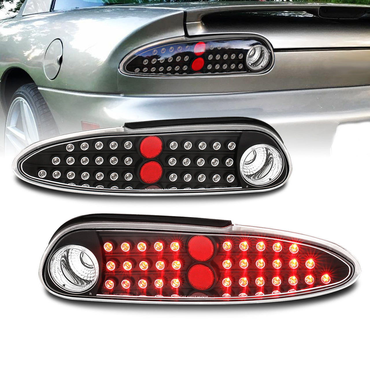 CHEVY CAMARO 93-02 LED TAIL LIGHTS BLACK