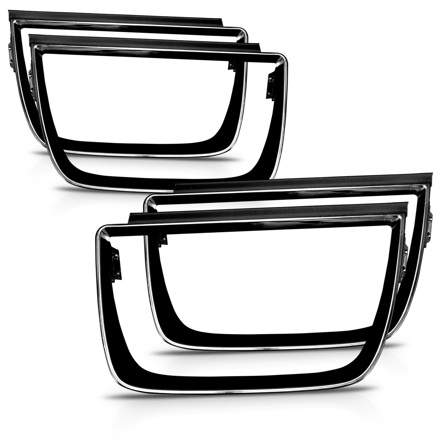 CHEVY CAMARO 10-UP TAIL LIGHTS BEZEL GLOSSY BLACK 4 PCS