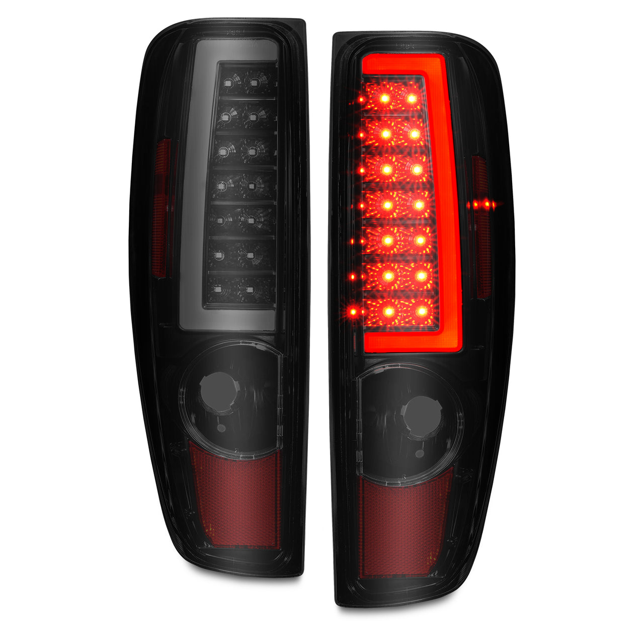 CHEVY COLORADO/GMC CANYON 04-12  LED TAIL LIGHTS BLACK HOUSING SMOKE LENS (W/ C LIGHT BAR)