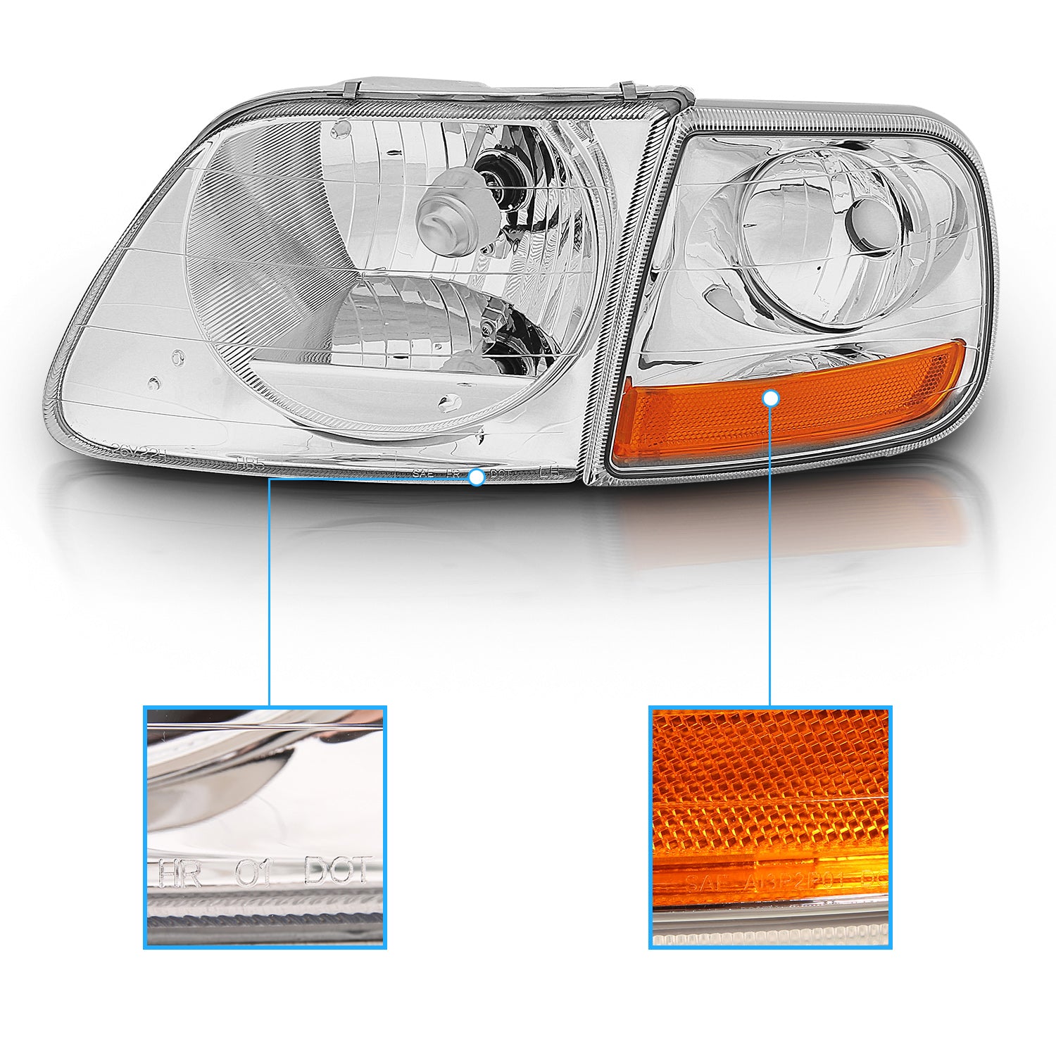FORD F-150 97-03 HEADLIGHTS G2 CLEAR W/ PARKING LIGHTS