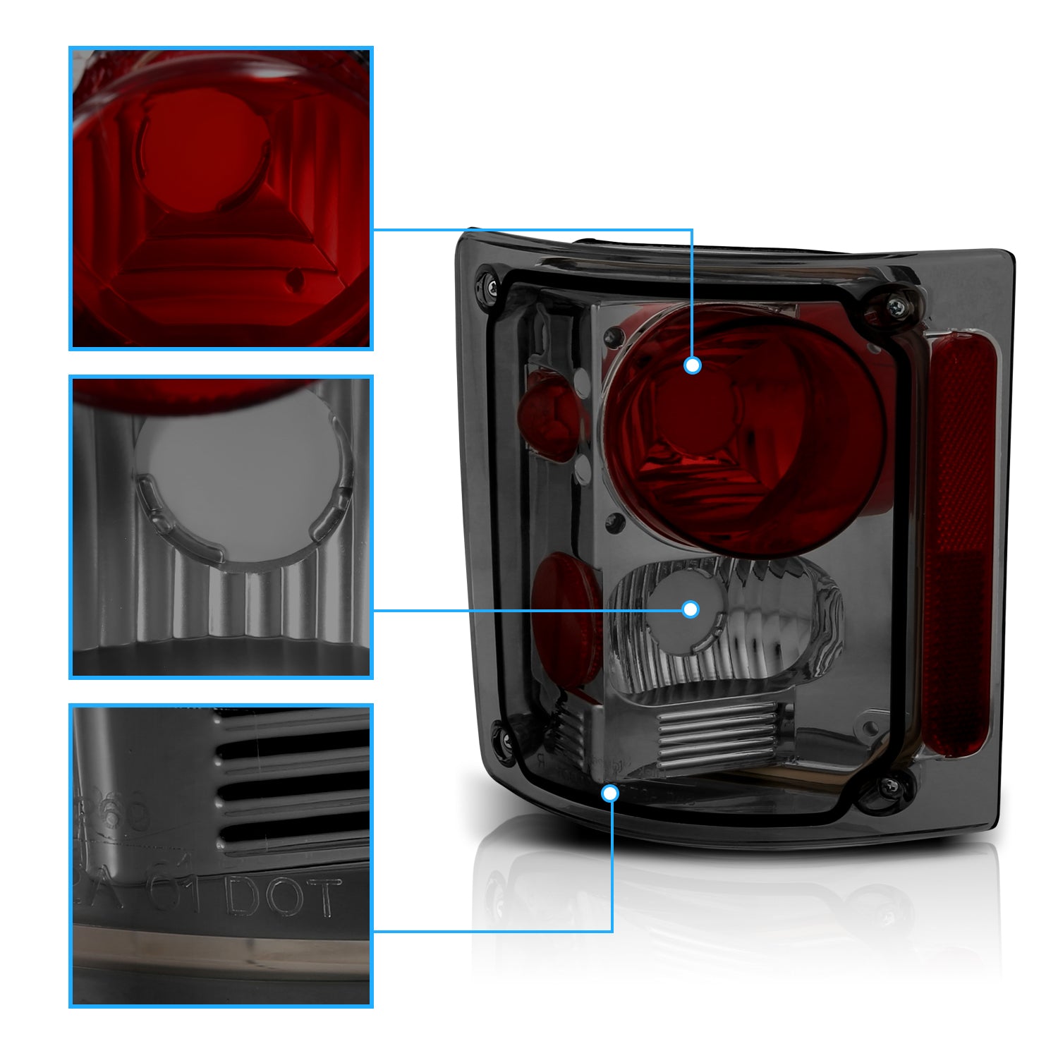 CHEVY FULLSIZE 73-87 TAIL LIGHTS SMOKE