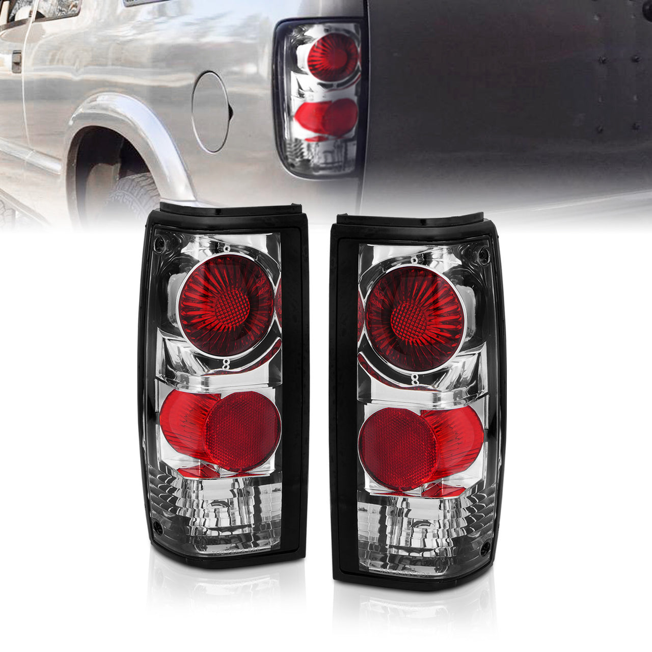 CHEVY S-10/GMC SONOMA 82-93 TAIL LIGHTS CHROME