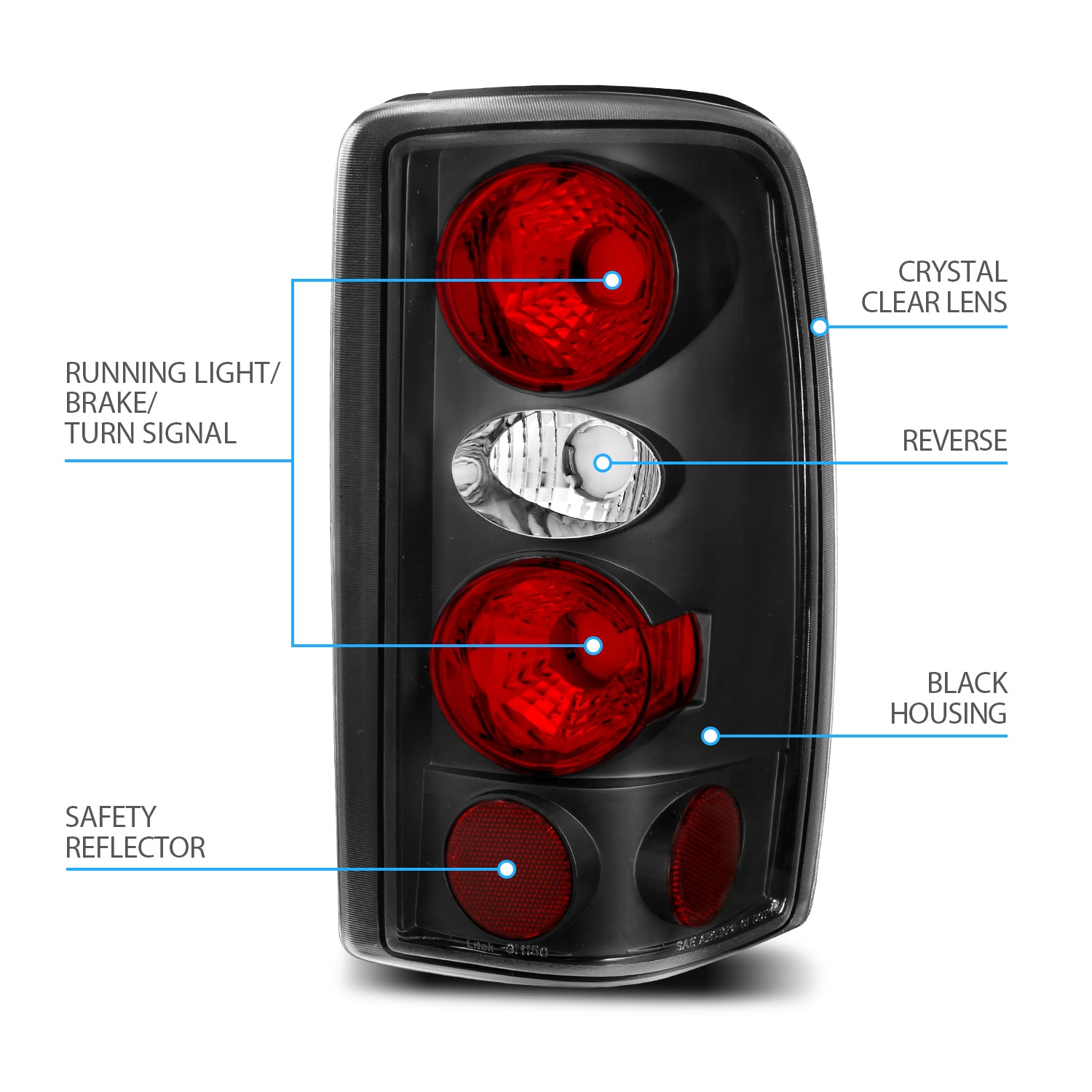 CHEVY SUBURBAN/TAHOE 00-06 TAIL LIGHTS BLACK