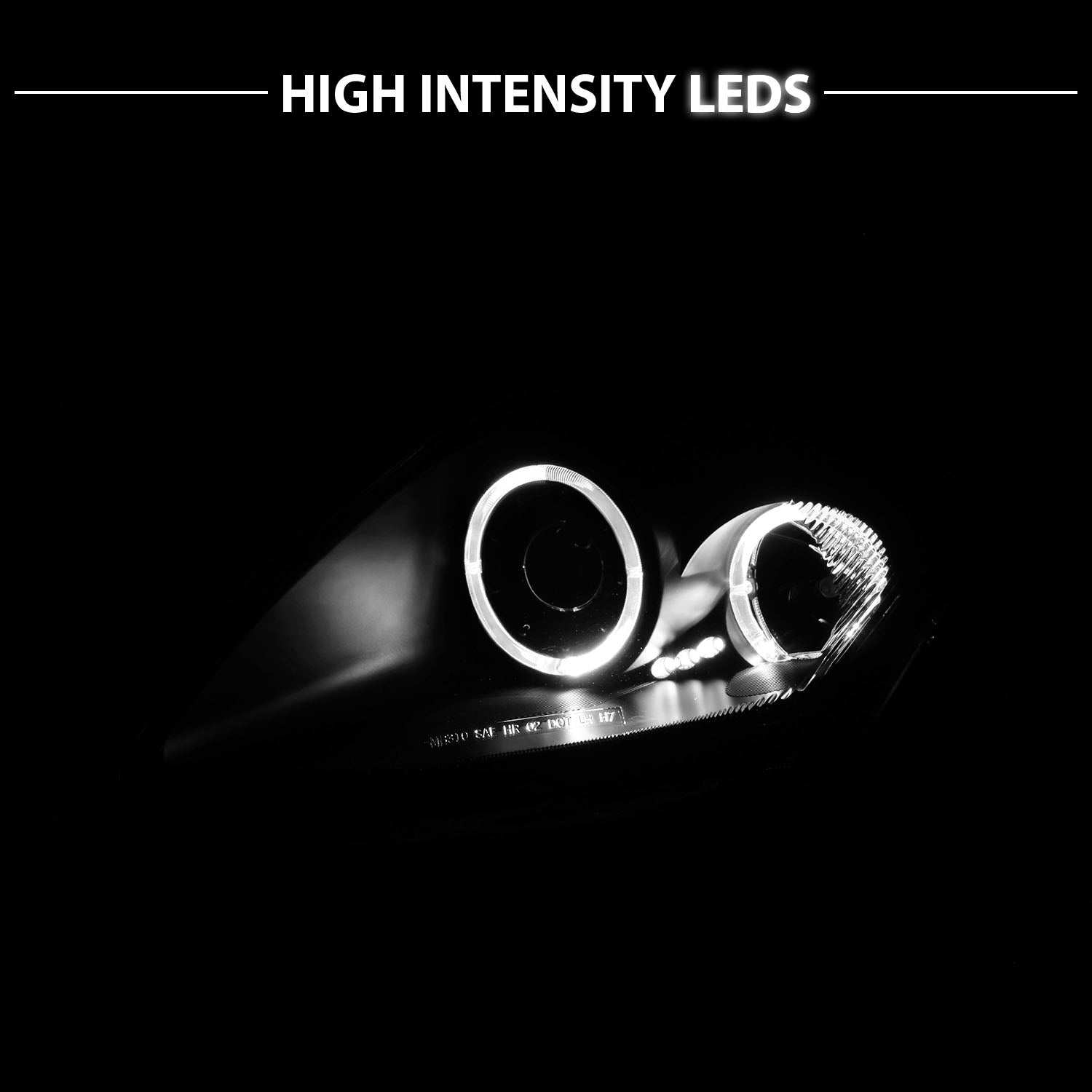MITSUBISHI ECLIPSE 00-05 PROJECTOR HEADLIGHTS TWO HALO BLACK CLEAR