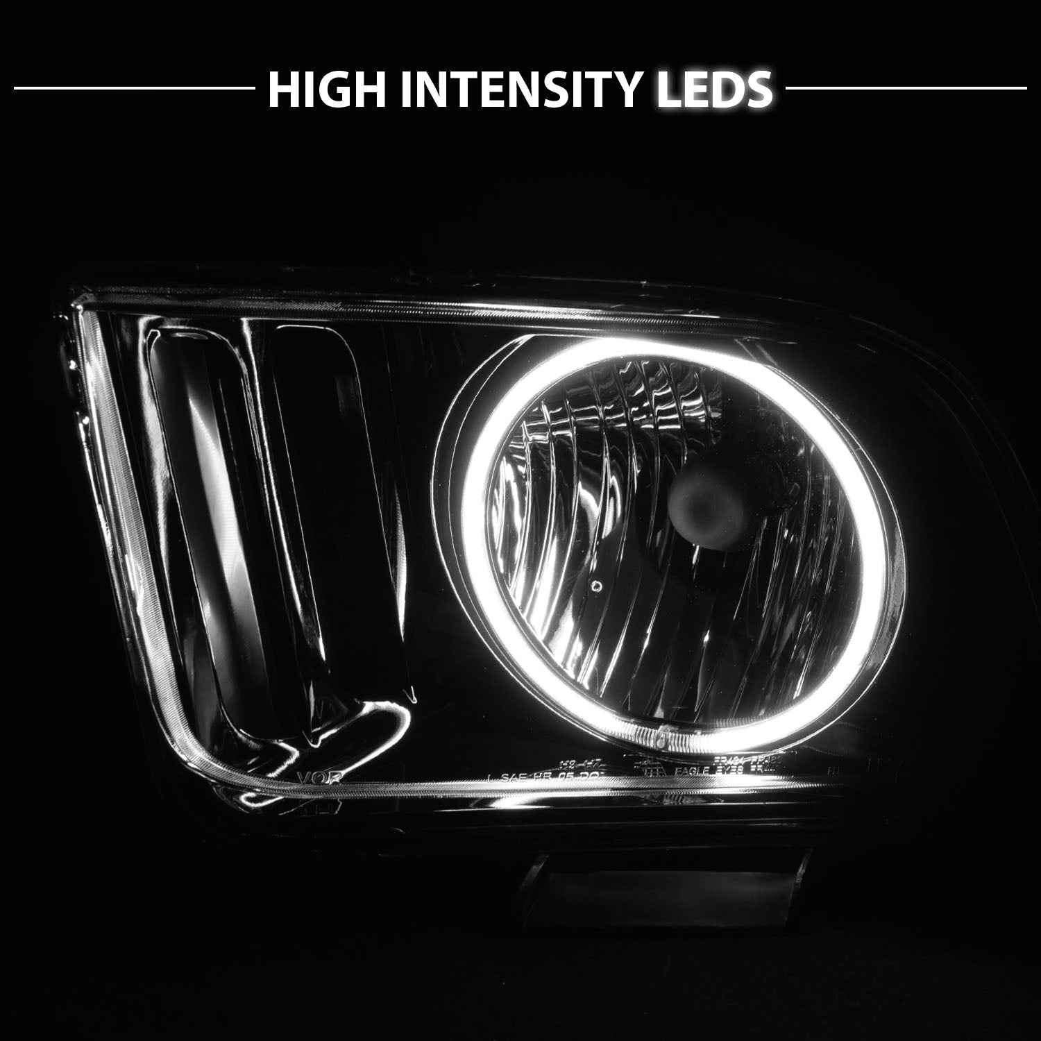 FORD MUSTANG 05-09 HEADLIGHTS HALO BLACK (RX HALO)