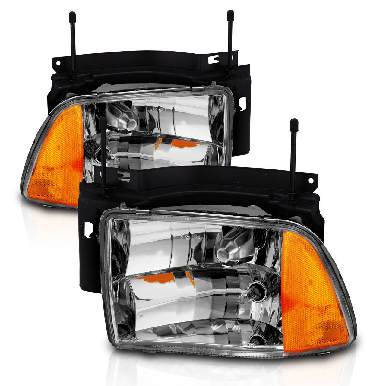 CHEVY BLAZER 95-97 CRYSTAL HEADLIGHTS CLEAR AMBER
