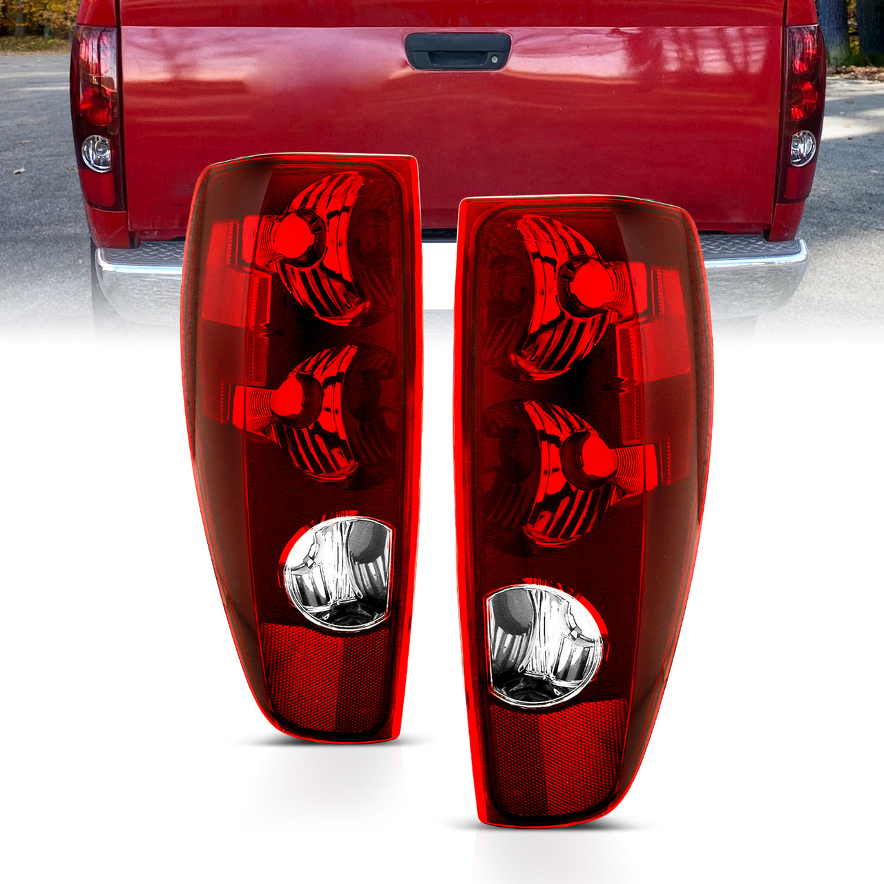 CHEVY COLORADO/ GMC CANYON 04-12 TAIL LIGHTS CHROME (OE REPLACEMENT)