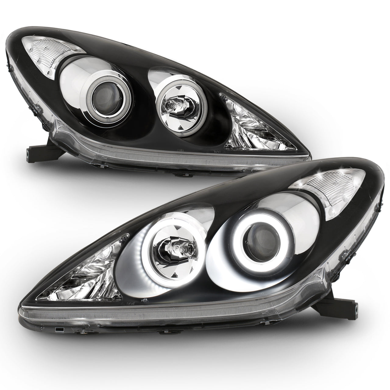 LEXUS ES 300/330 02-04 PROJECTOR HEADLIGHTS HALO BLACK CLEAR (RX HALO)