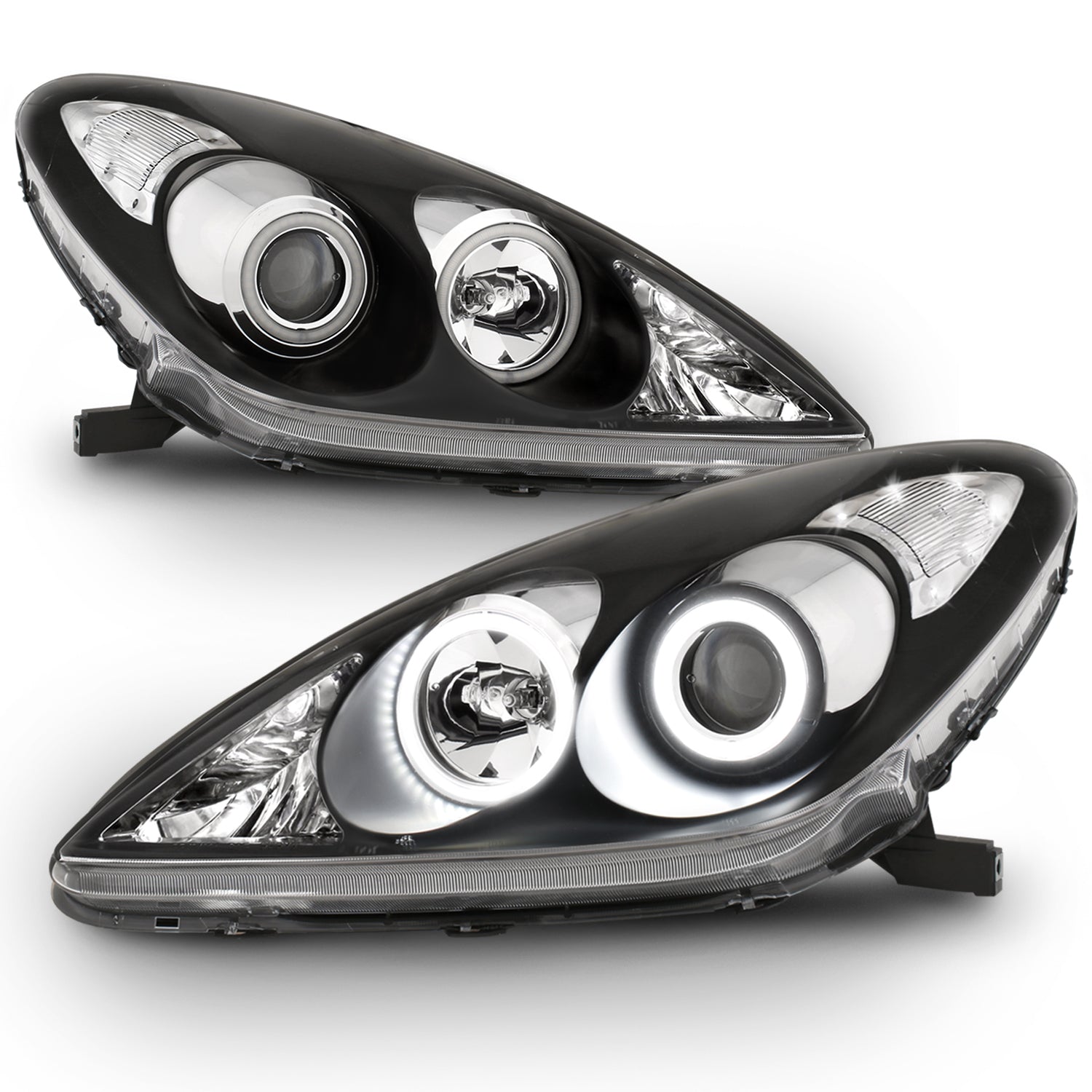 LEXUS ES 300/330 02-04 PROJECTOR HEADLIGHTS HALO BLACK CLEAR (RX HALO)