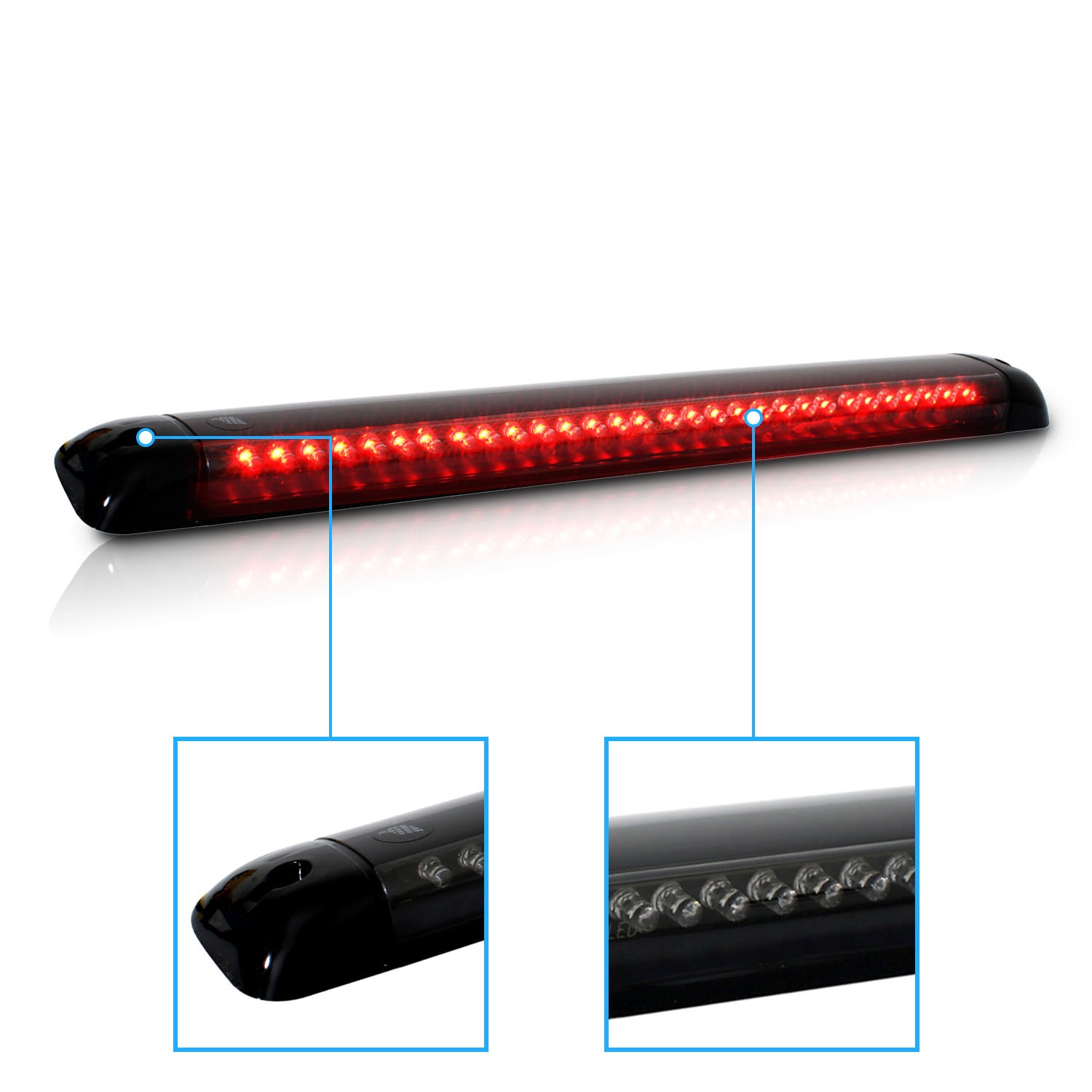 CHEVY FULL SIZE BLAZER 95-04/TAHOE 95-99/SUBURBAN 92-99/GMC YUKON 92-99/ HUMMER H2 02-05 3RD BRAKE LIGHT SMOKE (4DR Only)