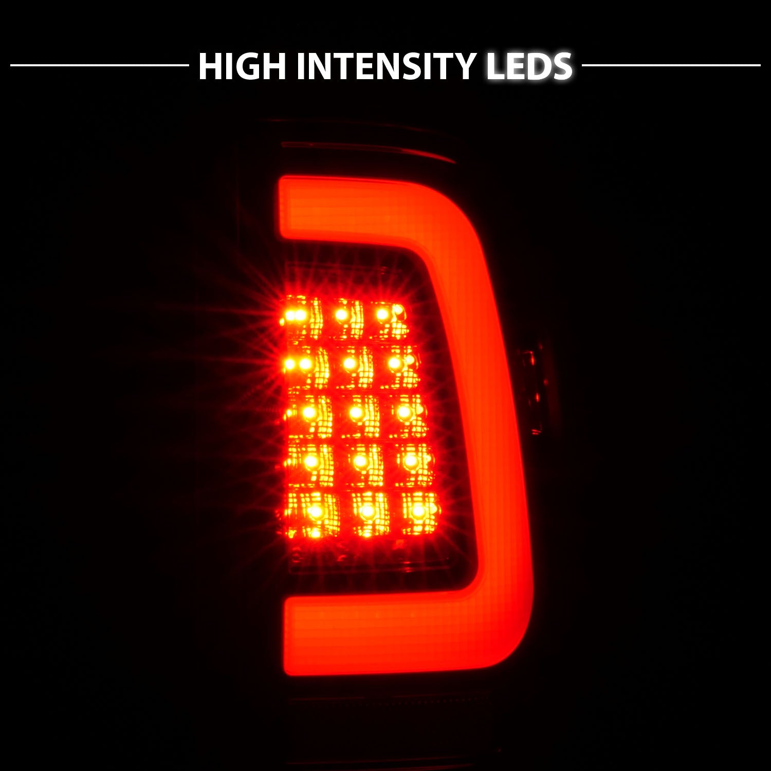 FORD F-250/SUPER DUTY 08-16 LED TAIL LIGHTS RED/CLEAR W/ C LIGHTS BAR