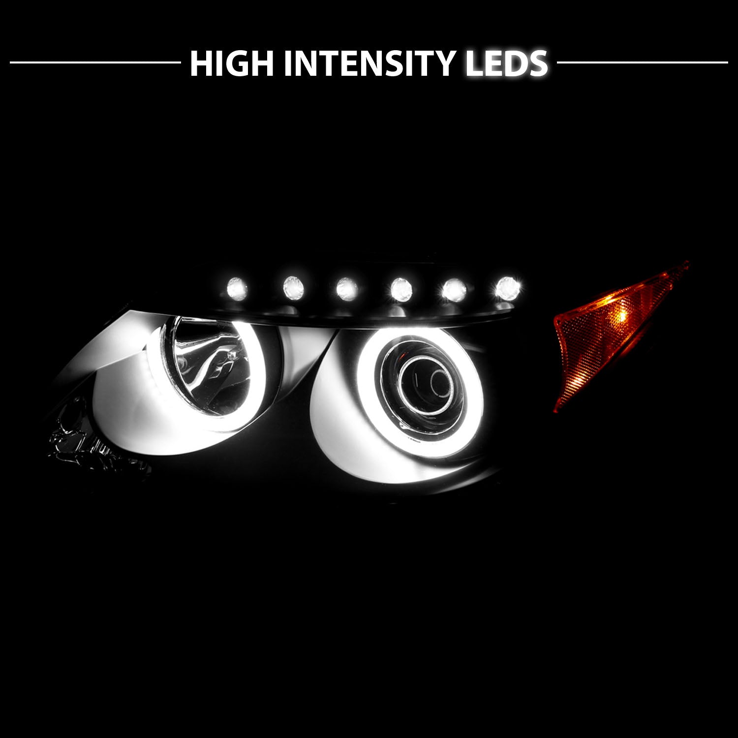 SCION TC 05-10 PROJECTOR HEADLIGHTS HALO BLACK CLEAR AMBER (RX HALO)