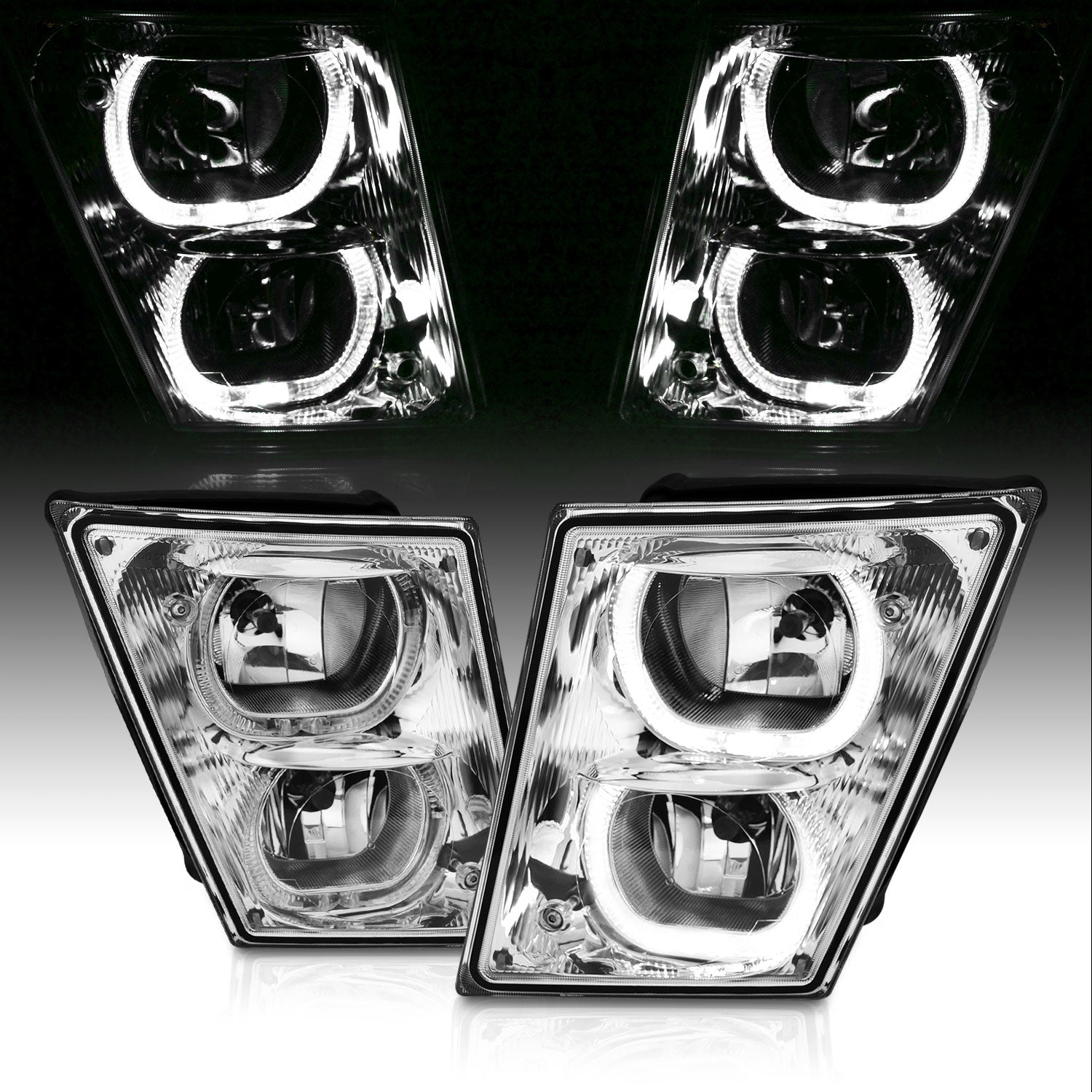 VOLVO VN/VNL SERIES 04-15 FOG LIGHT U BAR STYLE H.L CHORME