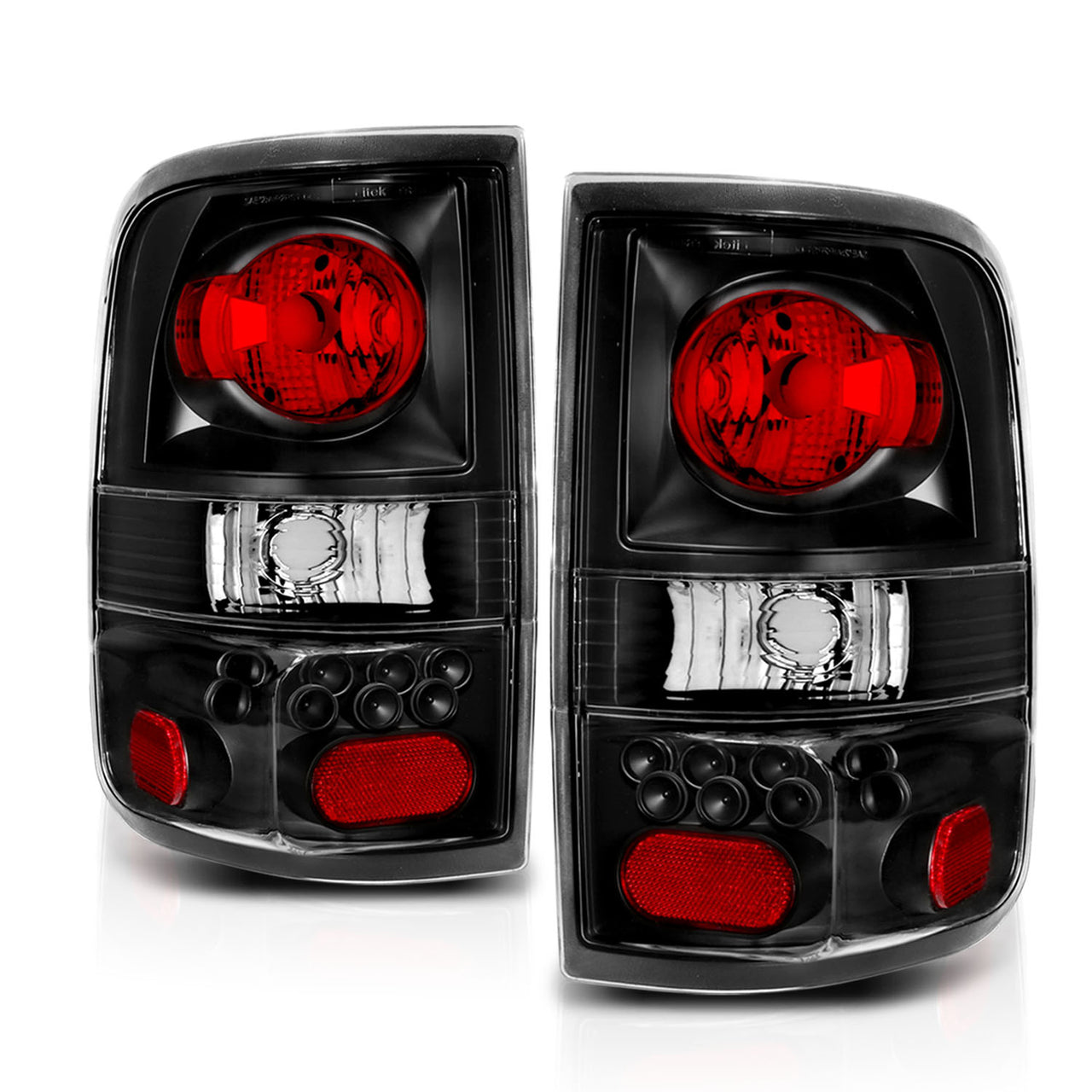 FORD F-150 04-06 TAIL LIGHTS BLACK (LED STYLE)