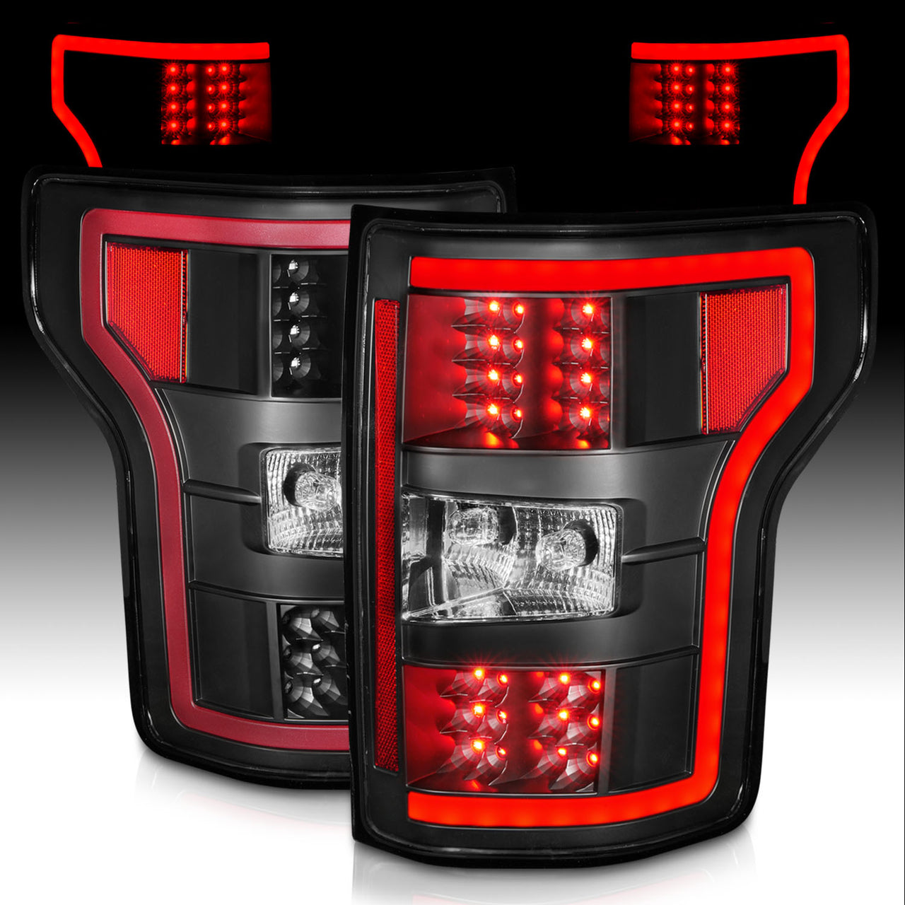 FORD F-150 2018 LED TAIL LIGHTS G2 JDM BLACK