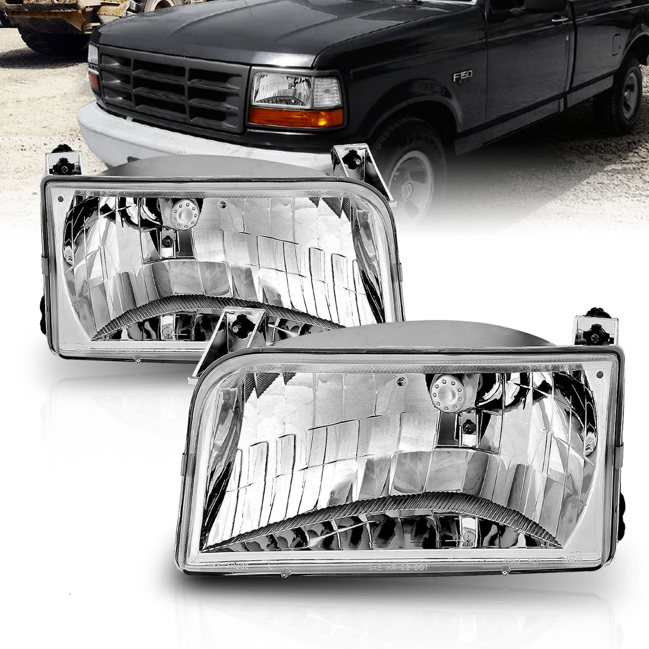 FORD F-150/BRONCO 92-96 HEADLIGHTS CLEAR