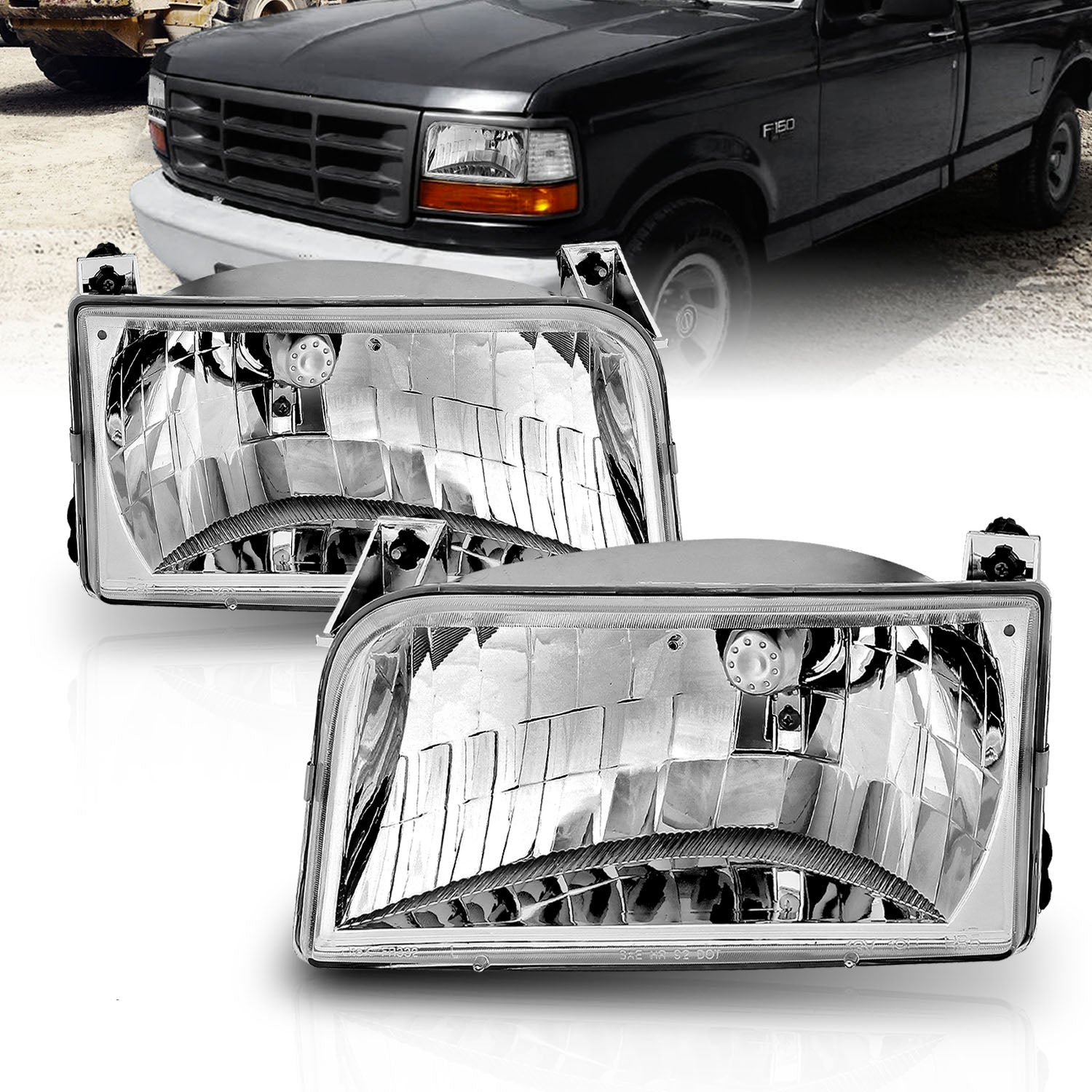 FORD F-150/BRONCO 92-96 HEADLIGHTS CLEAR