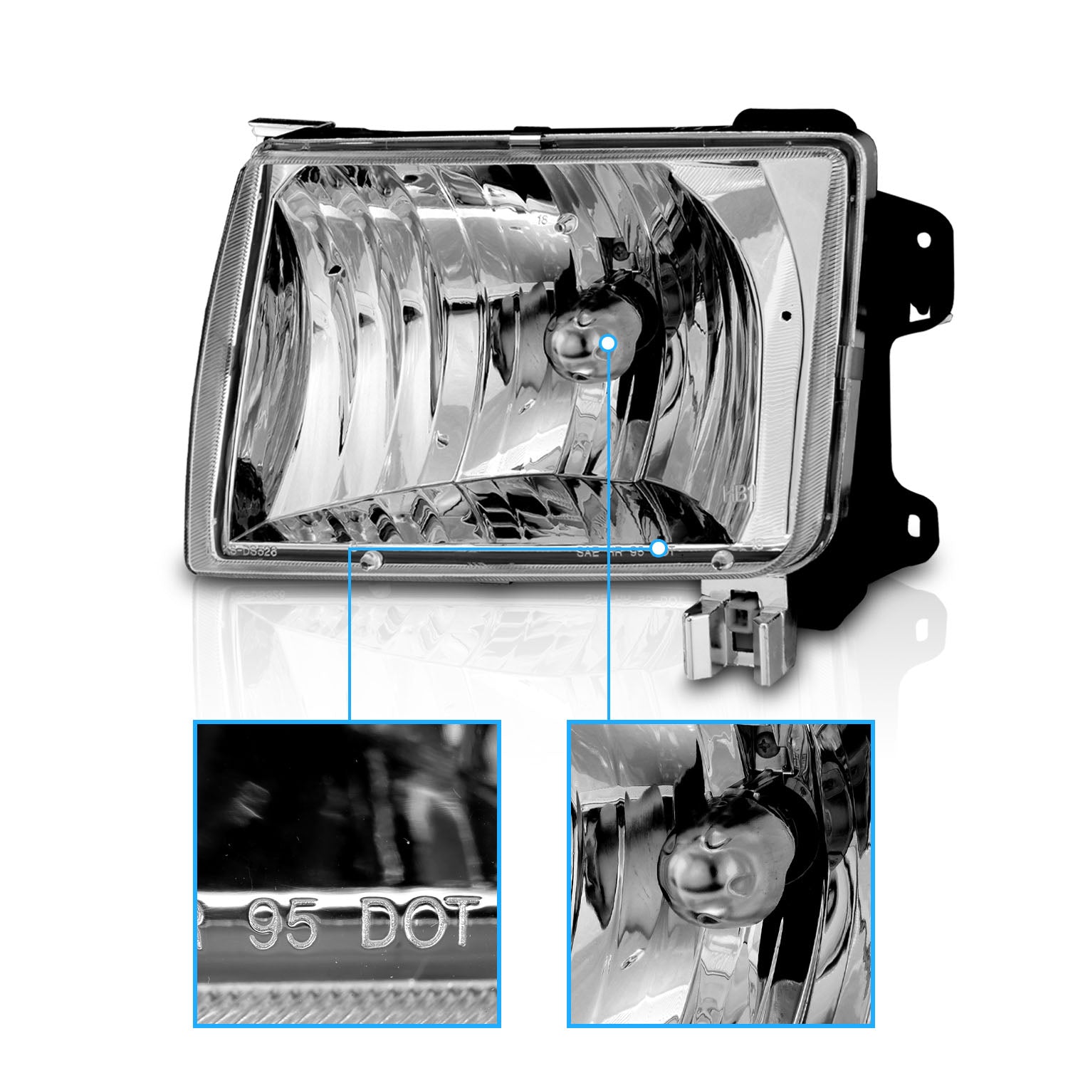 NISSAN FRONTIER 98-02 CRYSTAL HEADLIGHTS CLEAR