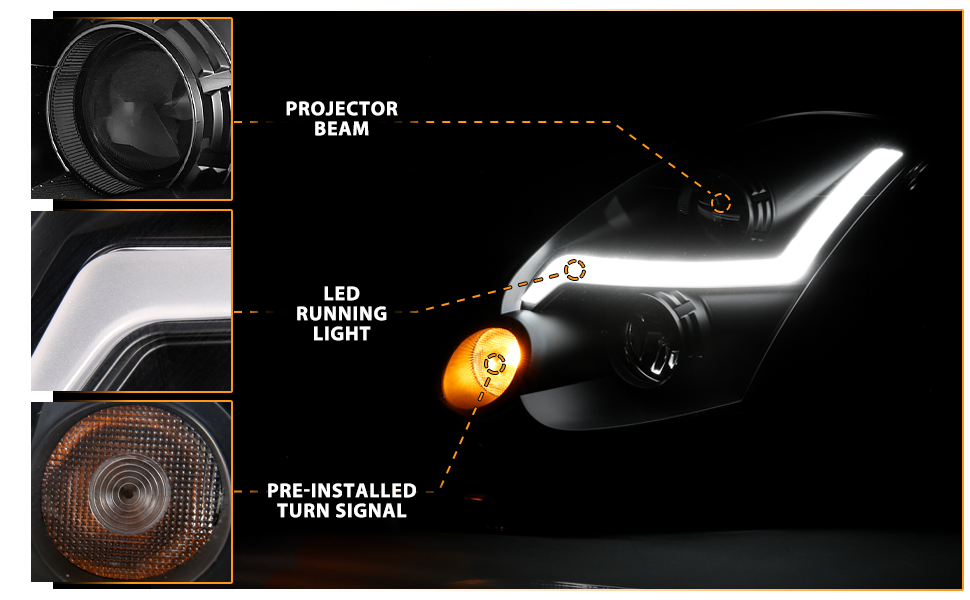 INFINITI G35 03-07 2DR H.L BLACK PROJECTOR CLEAR HALO(HID COMPATIBLE& SUPER WHITE)
