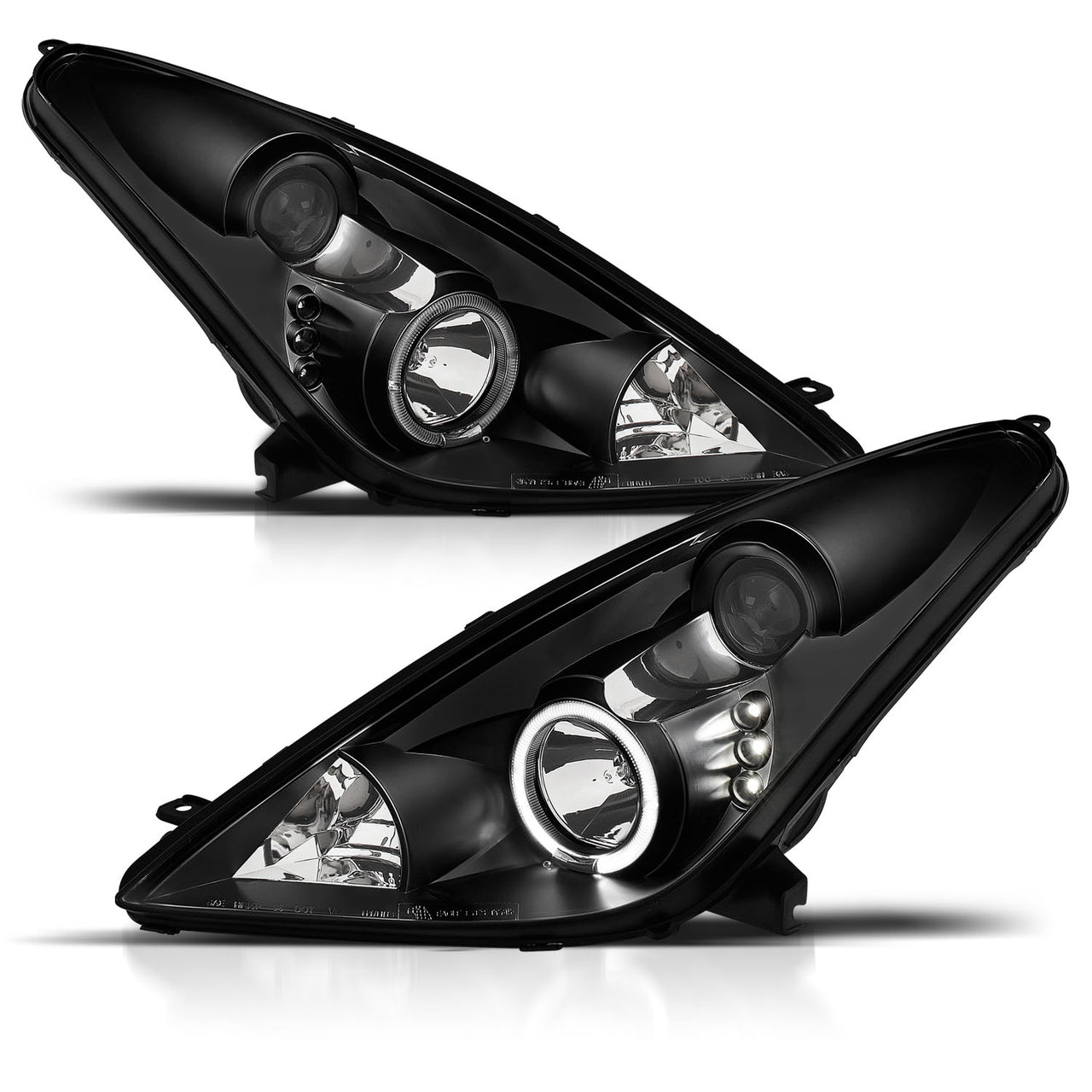 TOYOTA CELICA 00-04 PROJECTOR HEADLIGHTS HALO BLACK