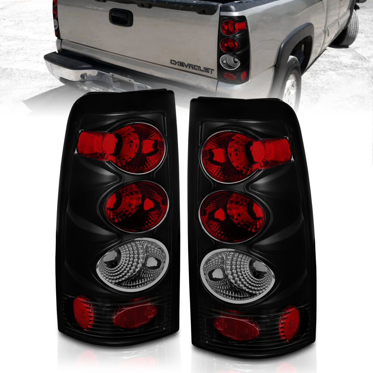 CHEVY SILVERADO 99-02 TAIL LIGHTS DARK SMOKE