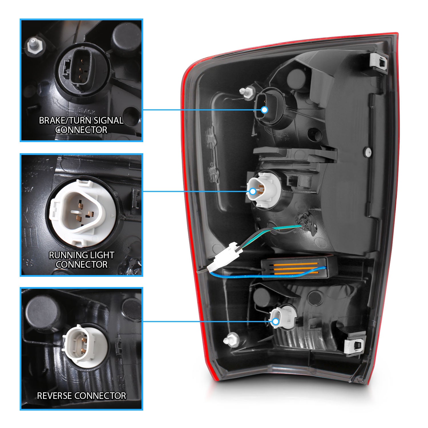 TOYOTA TACOMA 16-21 LED TAIL LIGHTS RED/CLEAR