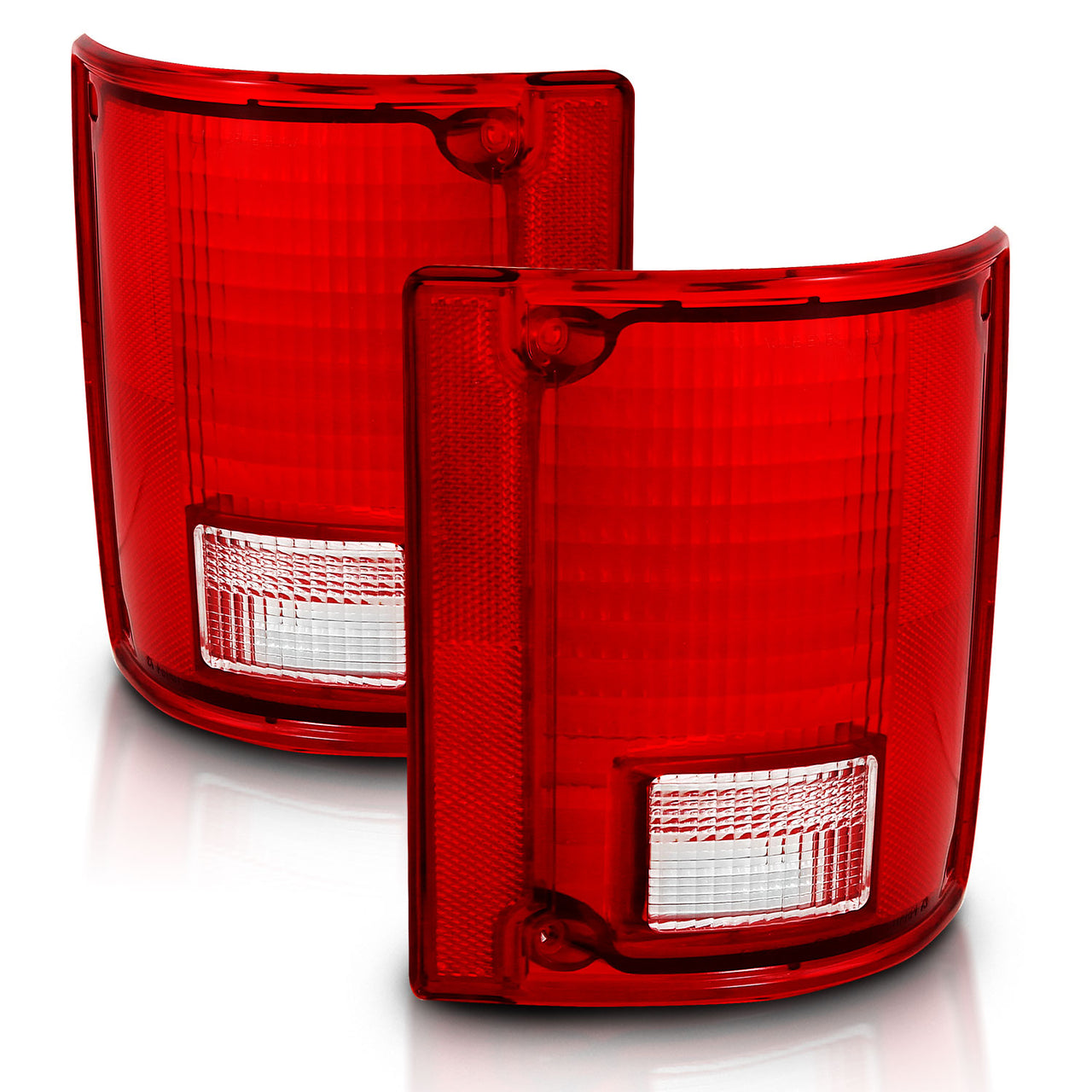 CHEVY BLAZER 78-91/JIMMY 83-91 TAIL LIGHTS RED/CLEAR LENS W/O CHROME TRIM FLEETSIDE
