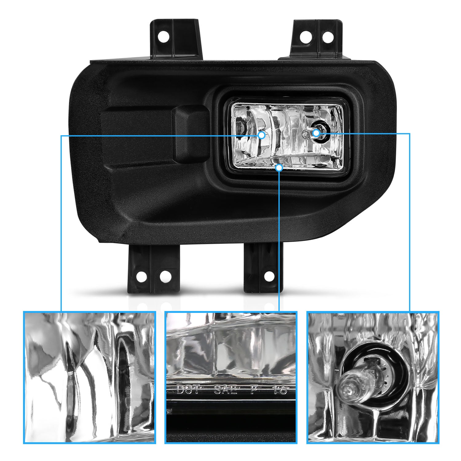 FORD F150 2015 UP FOG LIGHTS CLEAR