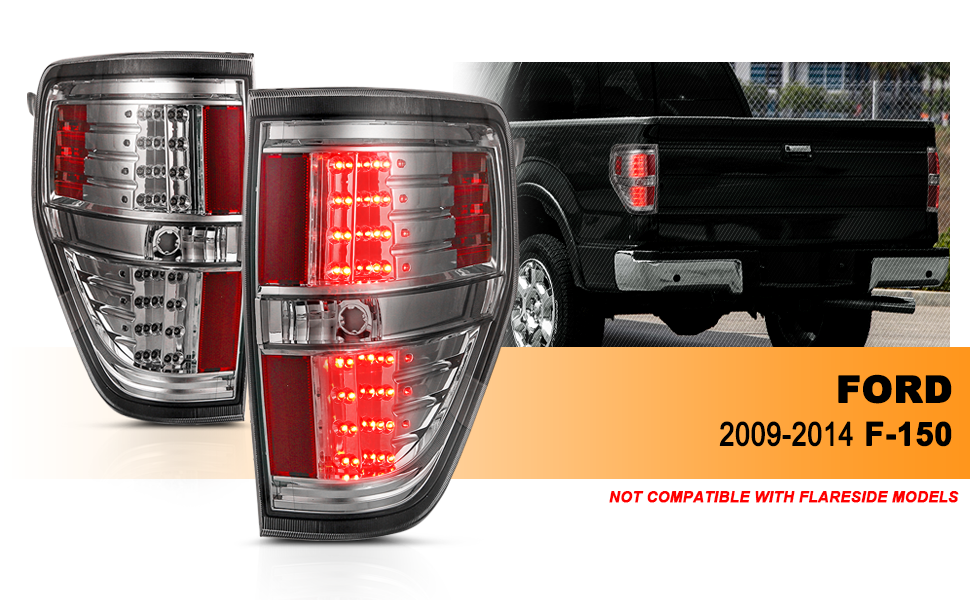 FORD F-150 09-13 LED TAIL LIGHTS SMOKE