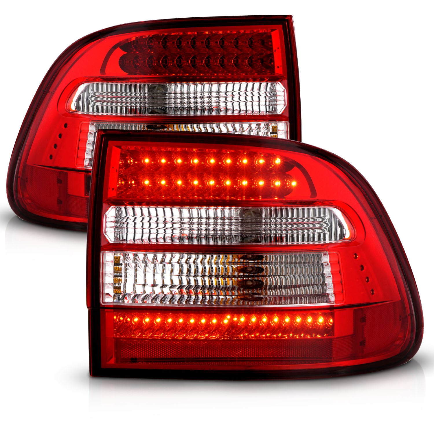 PORSCHE CAYENNE 03-06 LED TAIL LIGHTS RED/CLEAR
