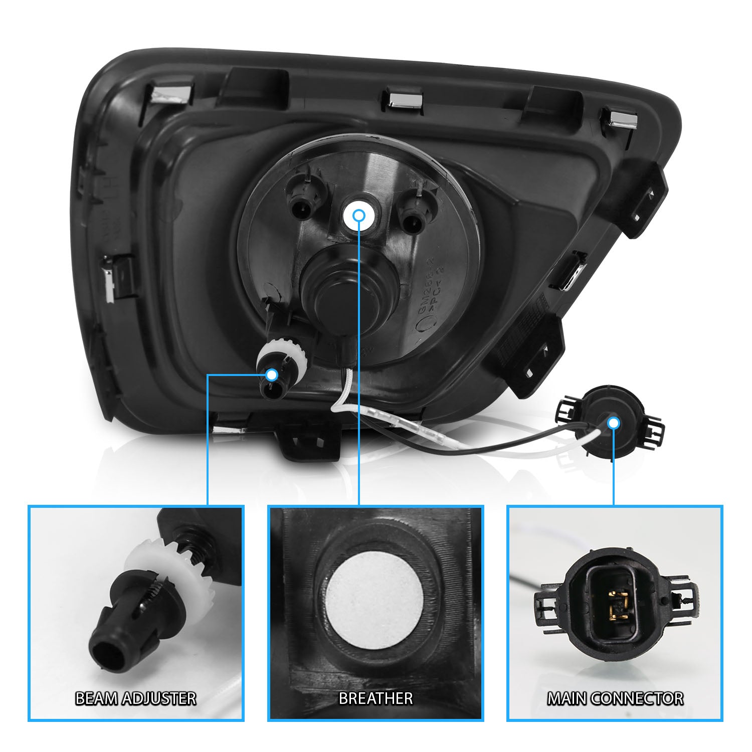 CHEVROLET COLORADO 2015 UP FOG LIGHTS CLEAR