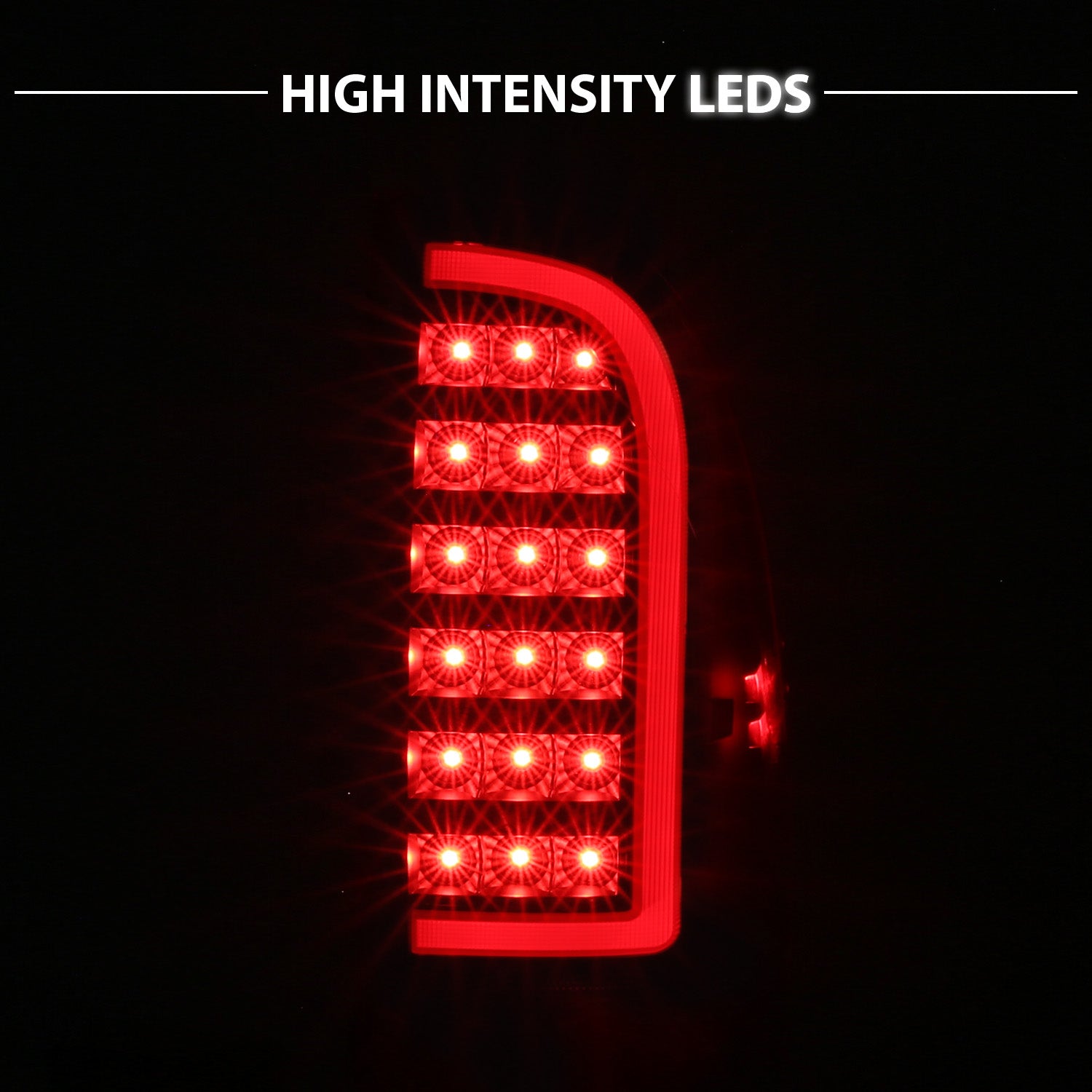 TOYOTA TACOMA 05-15 LED TAIL LIGHTS BLACK HOUSING CLEAR LENS (W/ C LIGHT BAR)