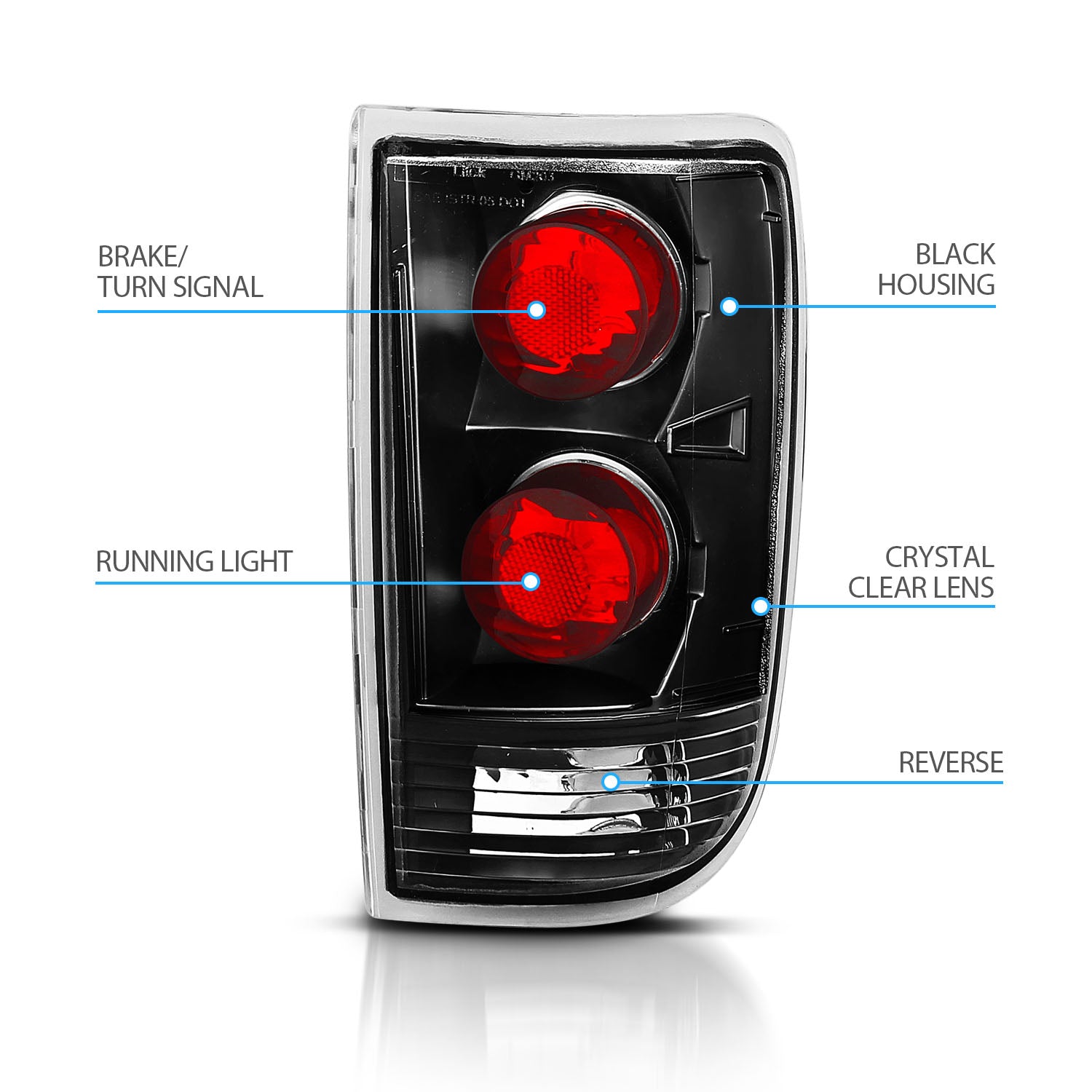 CHEVY BLAZER 95-00 TAIL LIGHTS BLACK