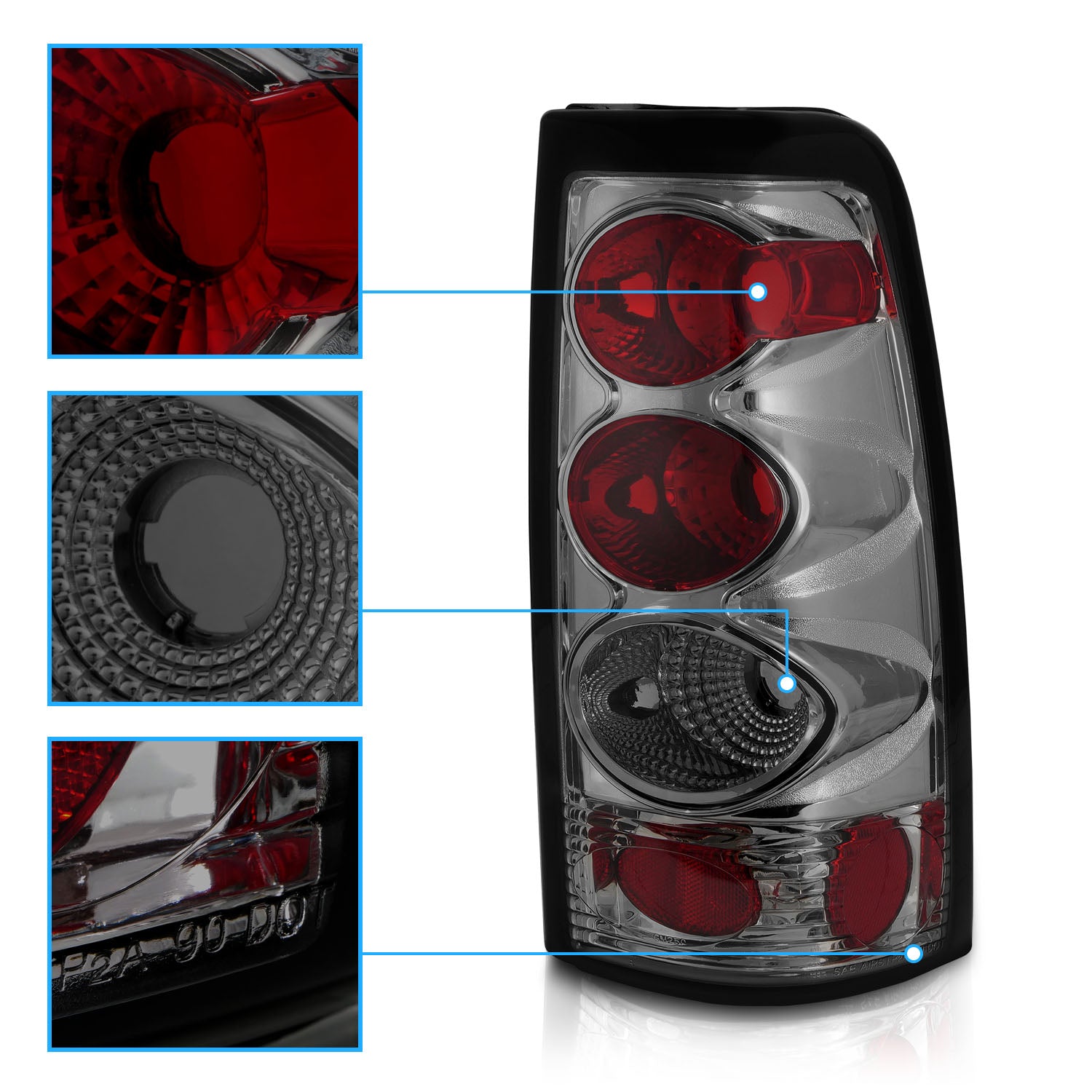 CHEVY SILVERADO 99-02 TAIL LIGHTS SMOKE